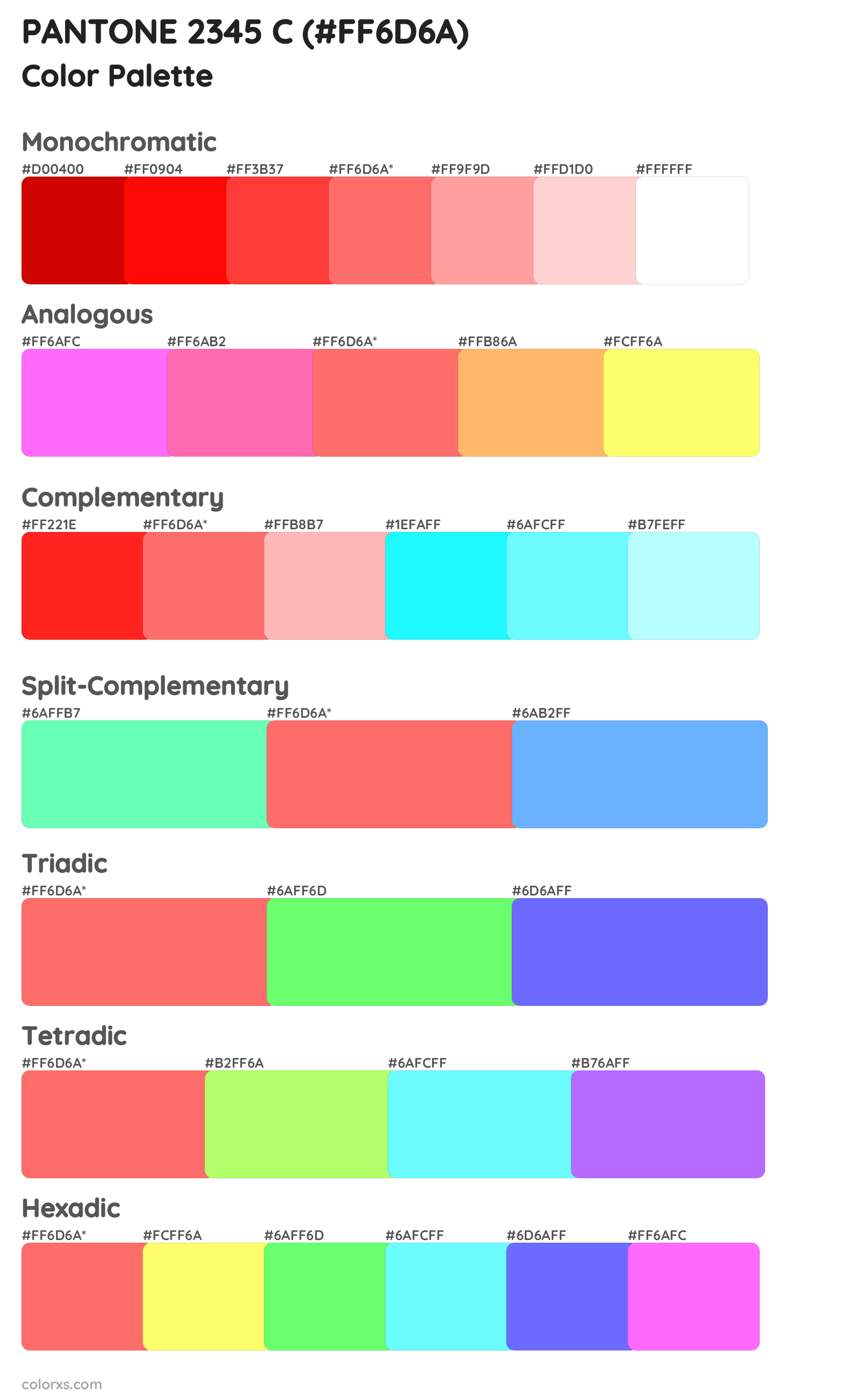 PANTONE 2345 C Color Scheme Palettes