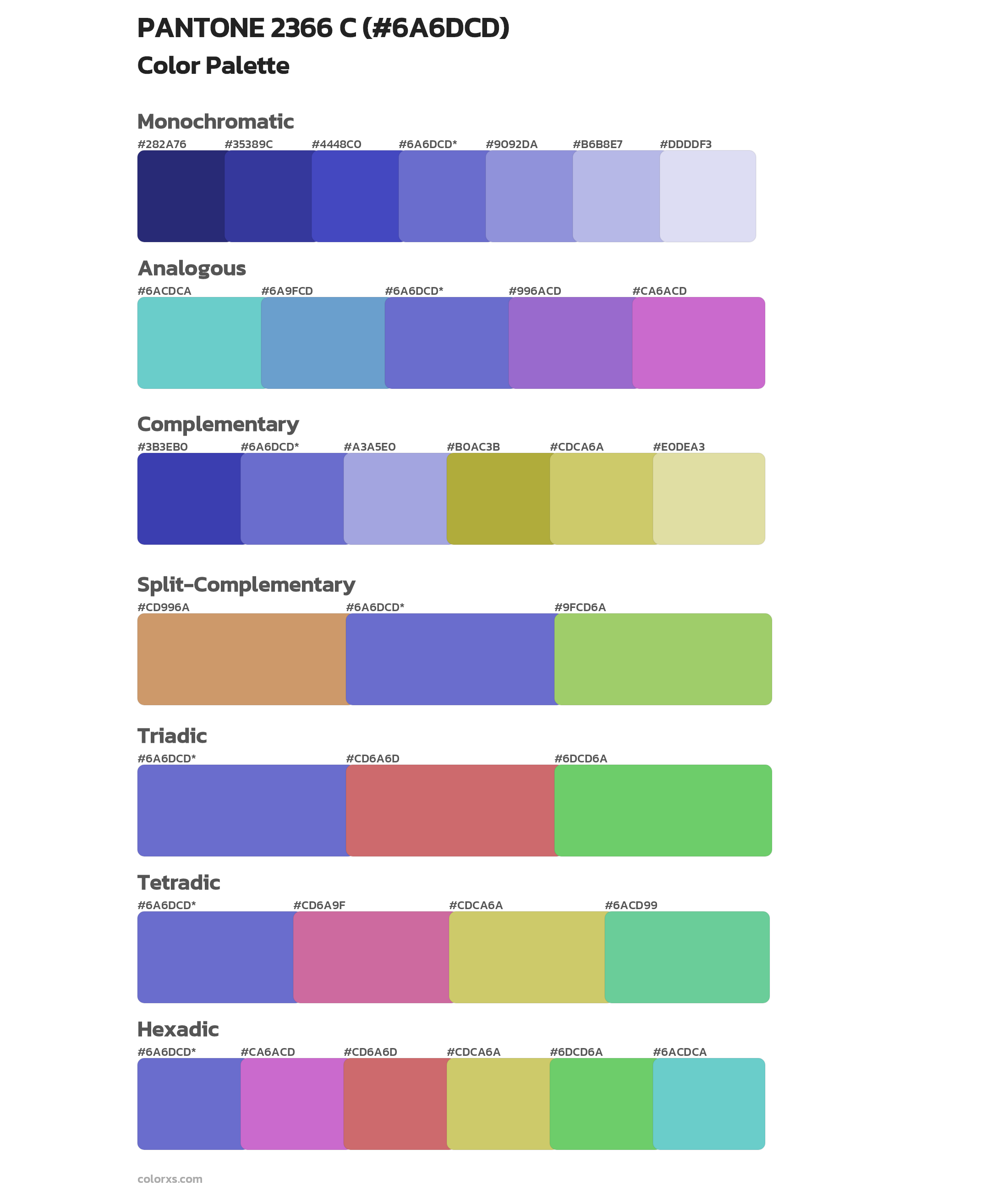 PANTONE 2366 C Color Scheme Palettes