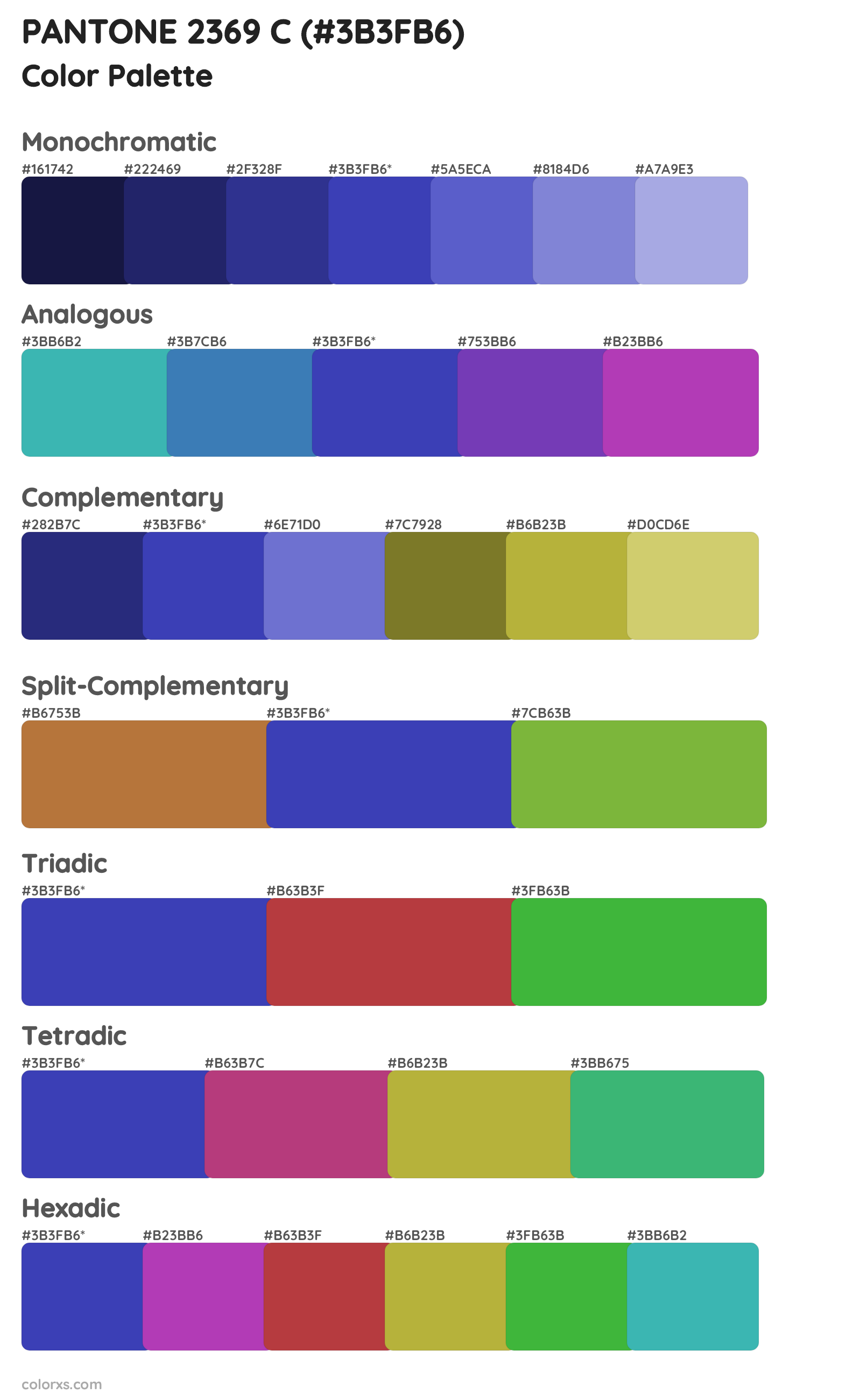 PANTONE 2369 C Color Scheme Palettes