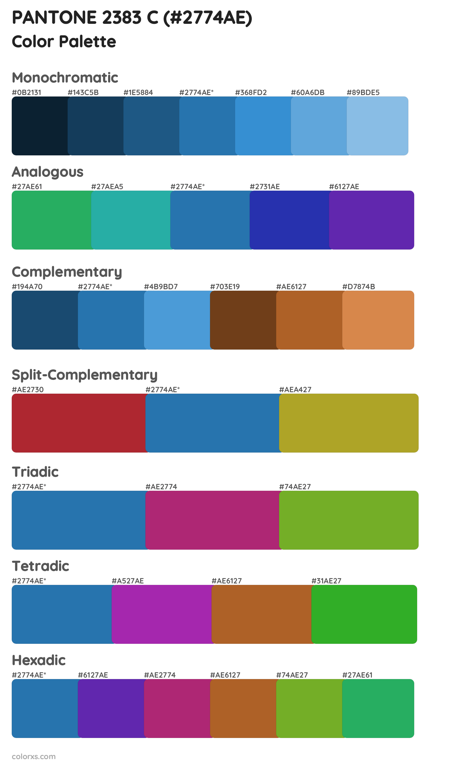 PANTONE 2383 C Color Scheme Palettes