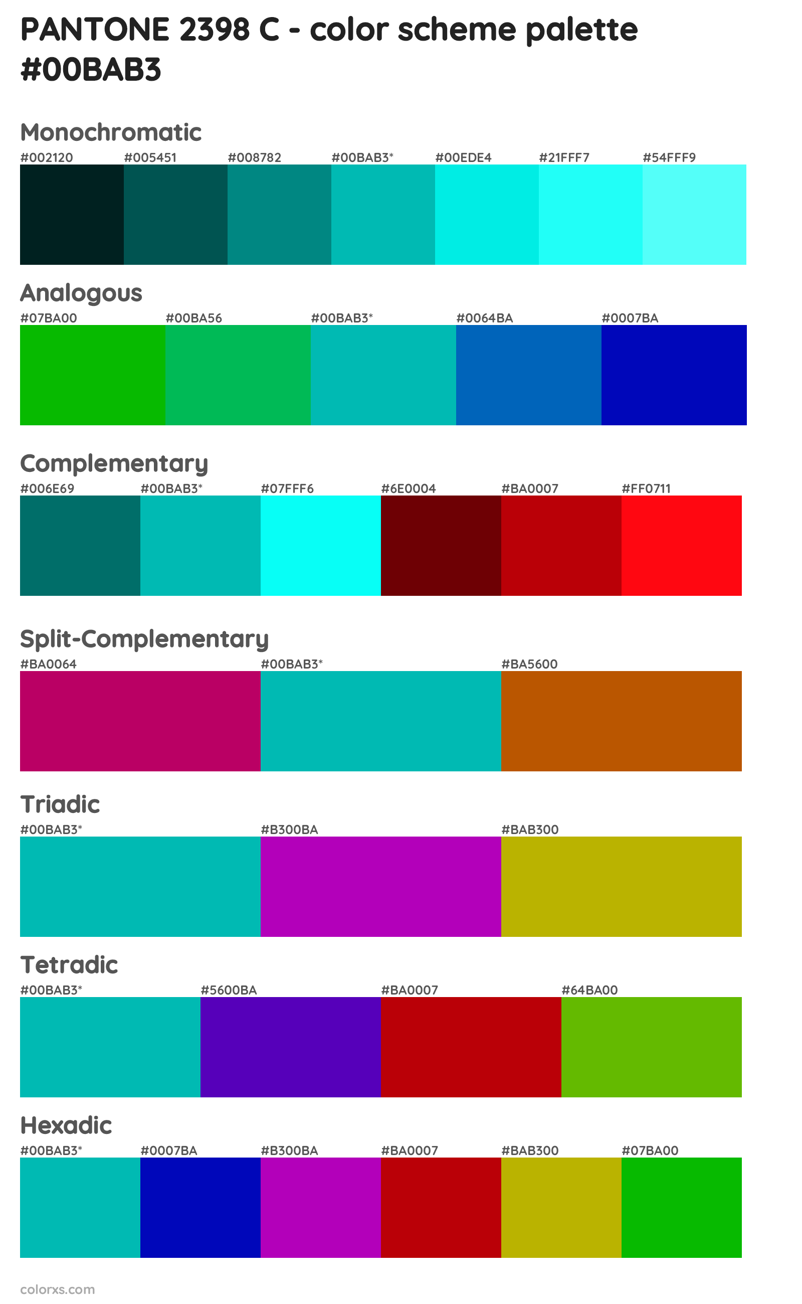 PANTONE 2398 C Color Scheme Palettes