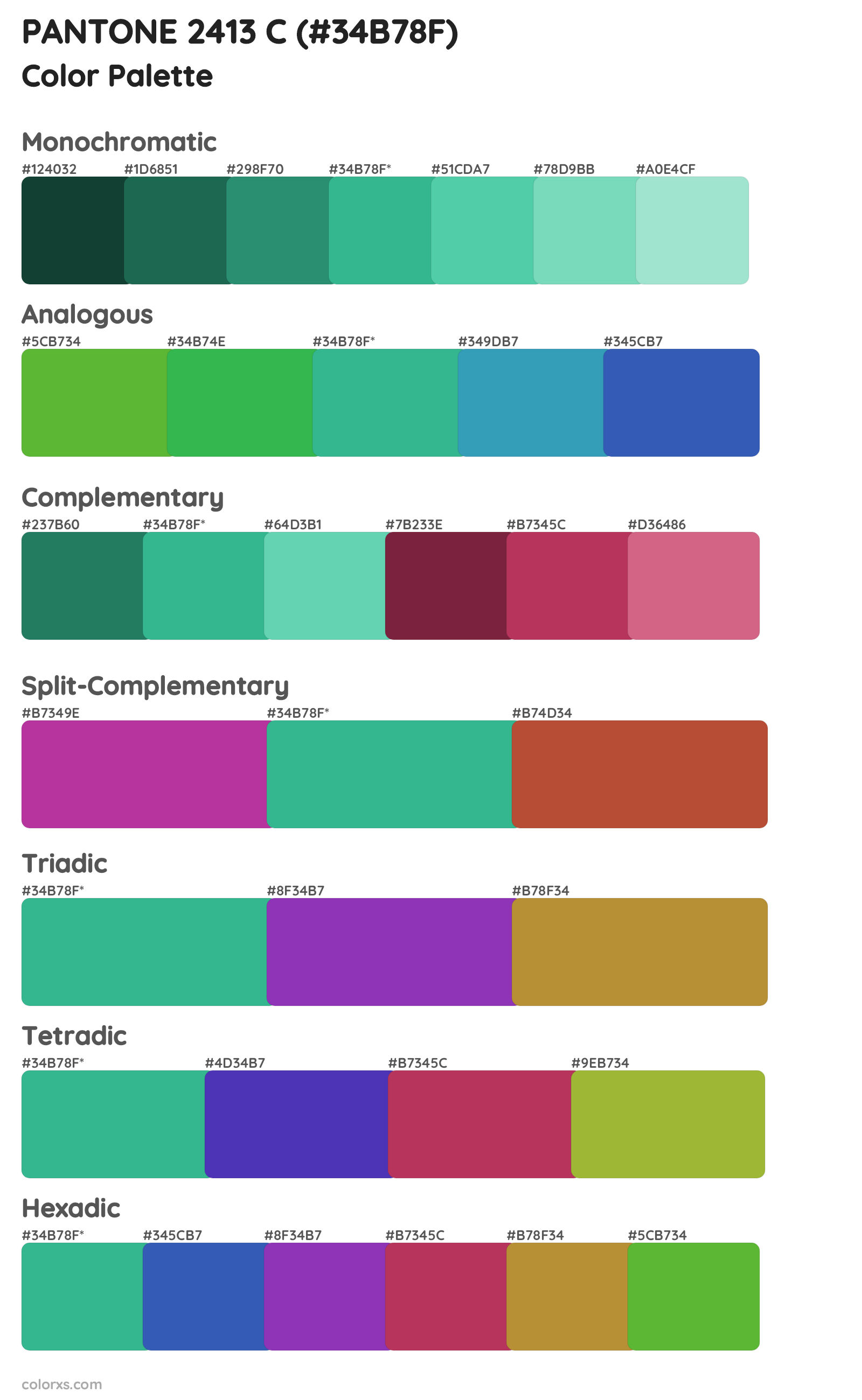 PANTONE 2413 C Color Scheme Palettes