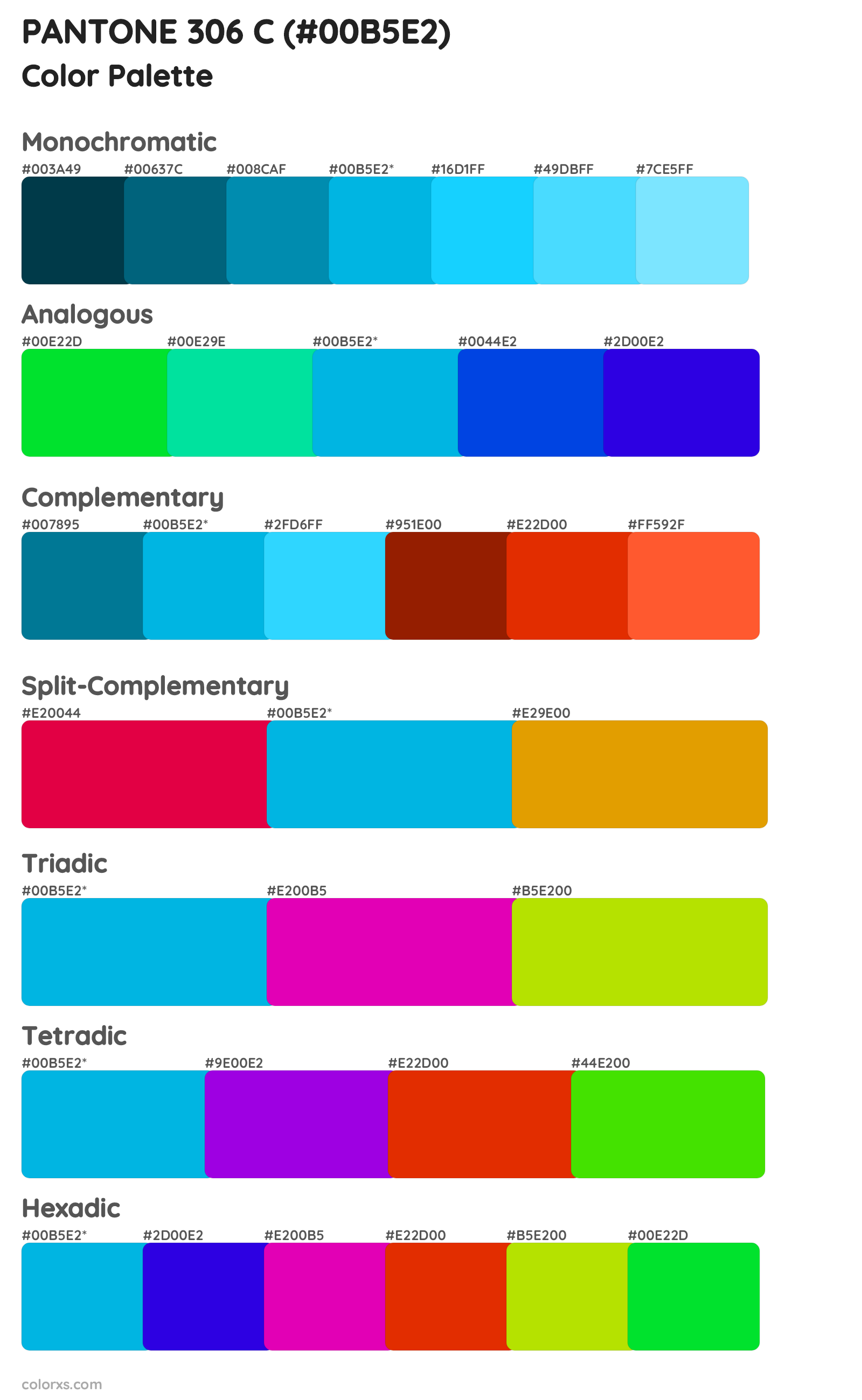 PANTONE 306 C Color Scheme Palettes