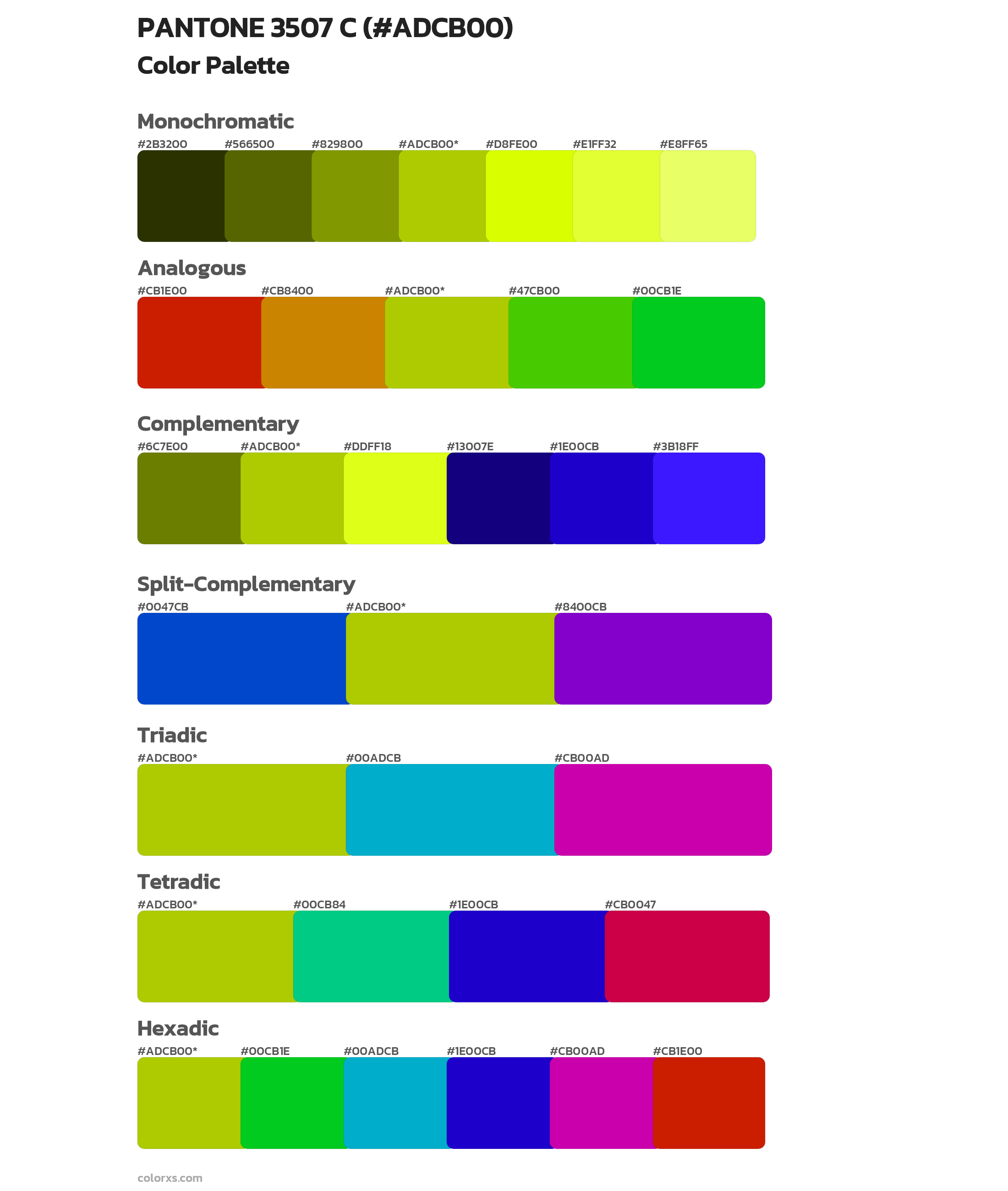 PANTONE 3507 C Color Scheme Palettes