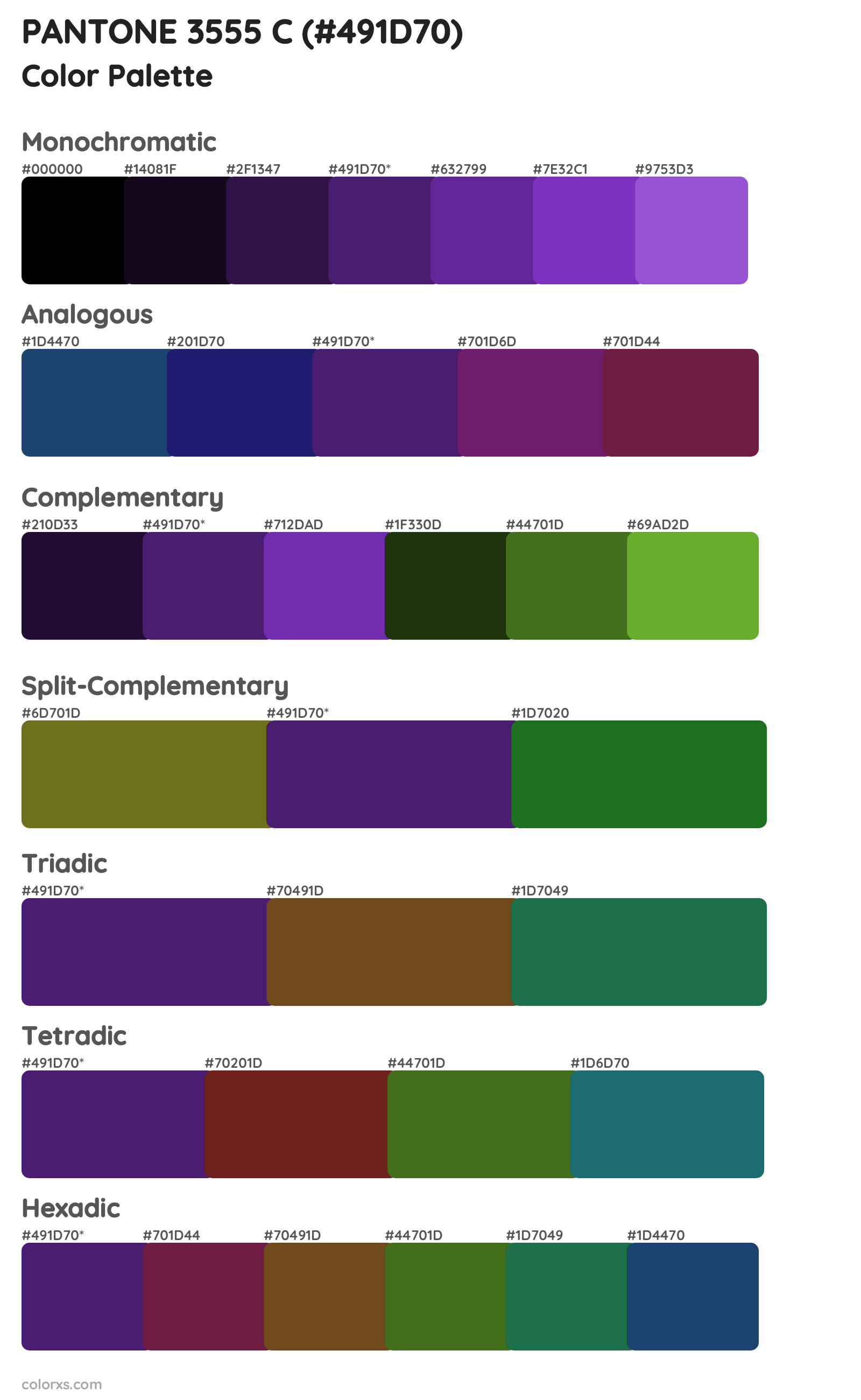 PANTONE 3555 C Color Scheme Palettes