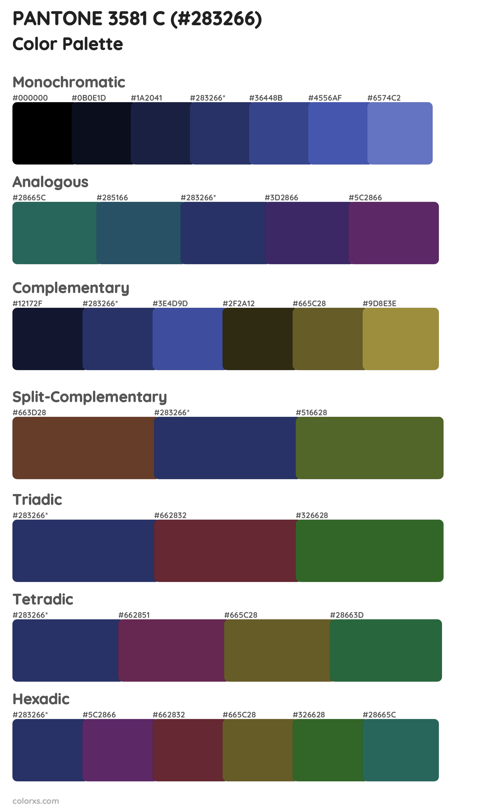 PANTONE 3581 C Color Scheme Palettes