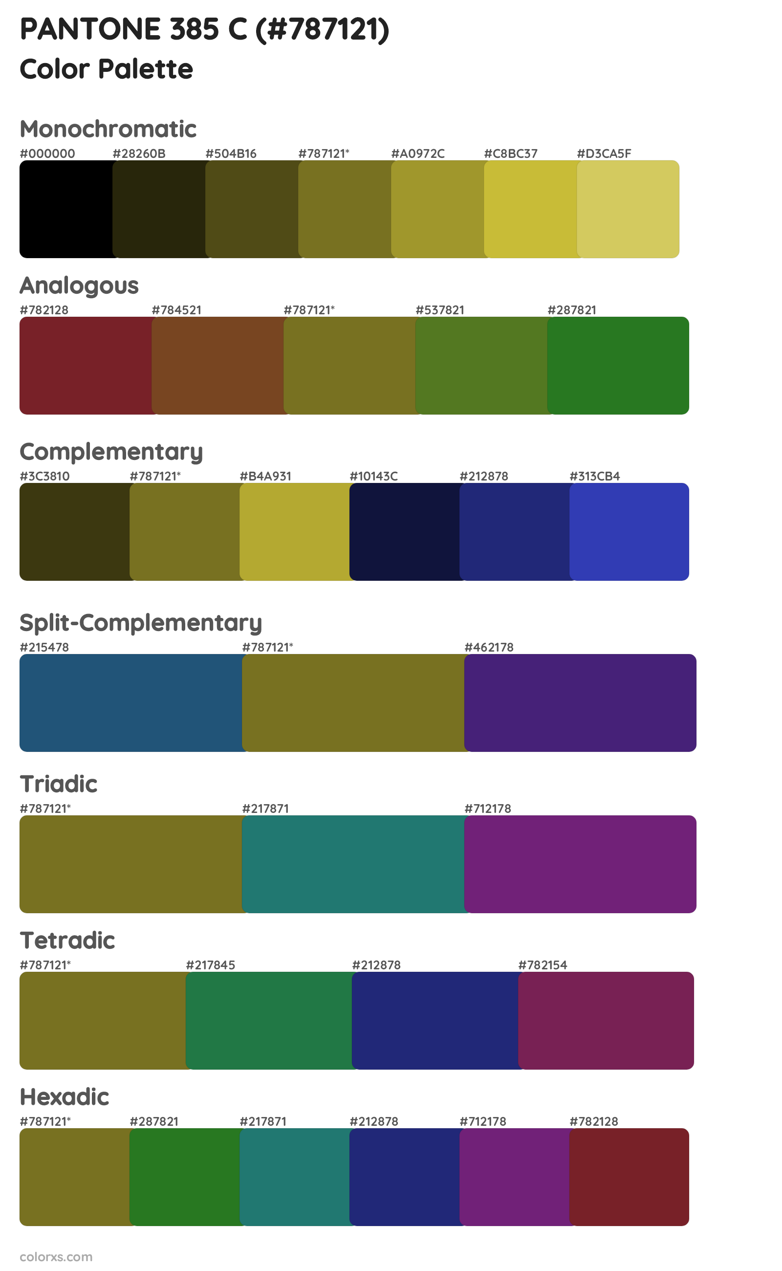 PANTONE 385 C Color Scheme Palettes