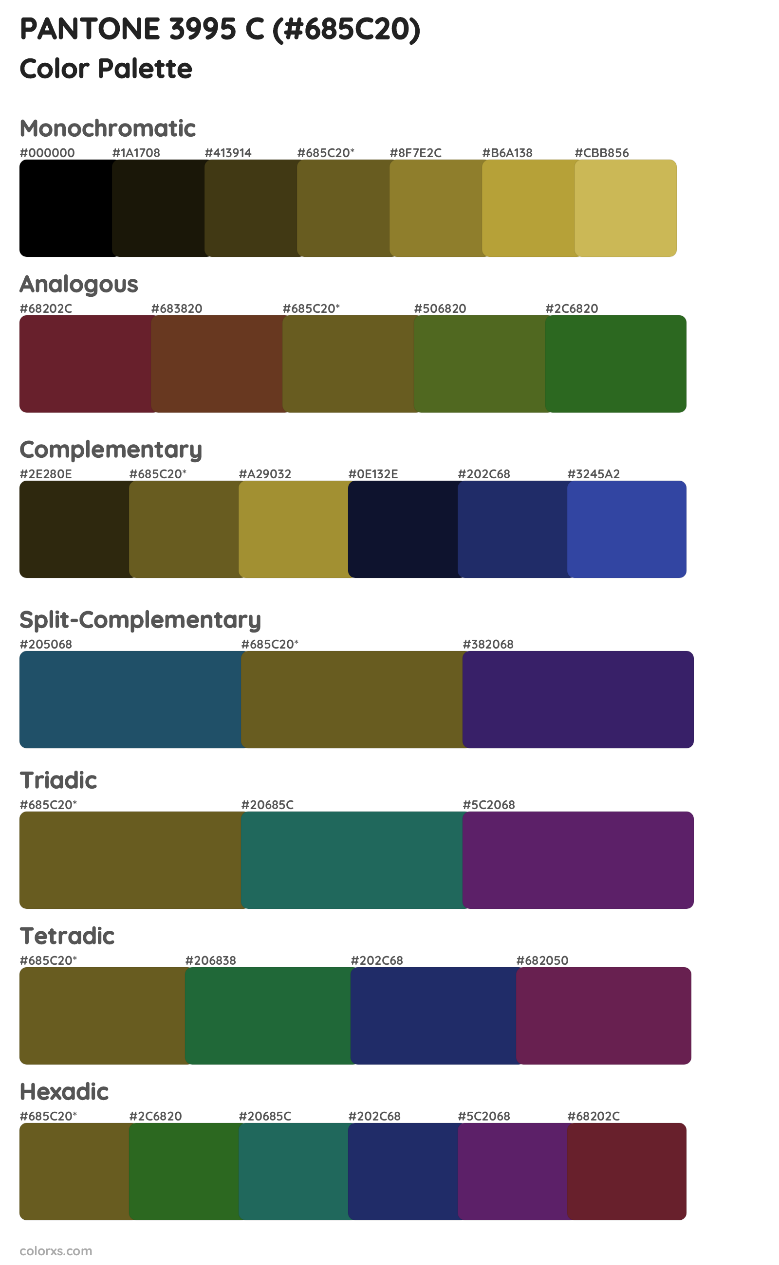 PANTONE 3995 C Color Scheme Palettes