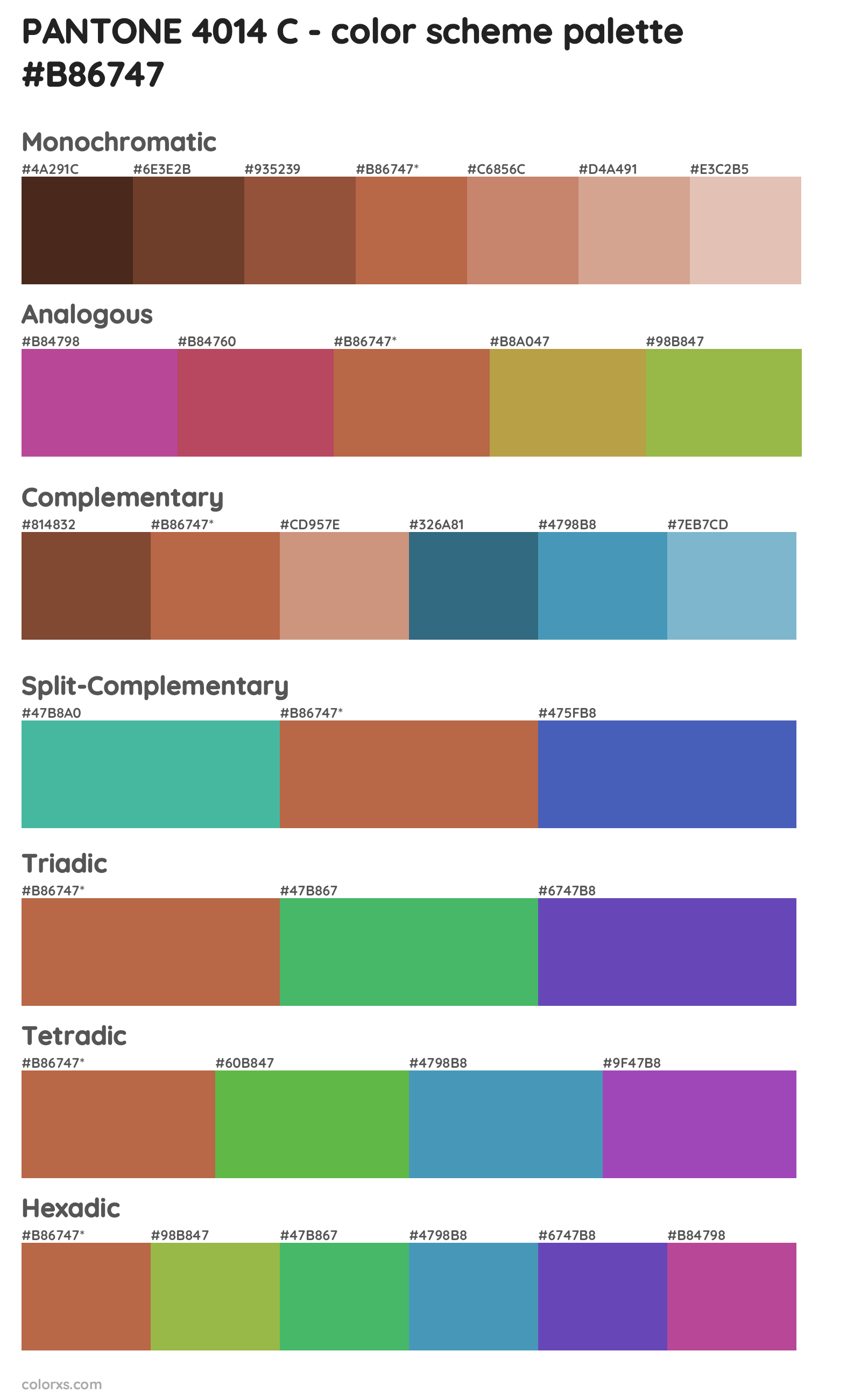 PANTONE 4014 C Color Scheme Palettes