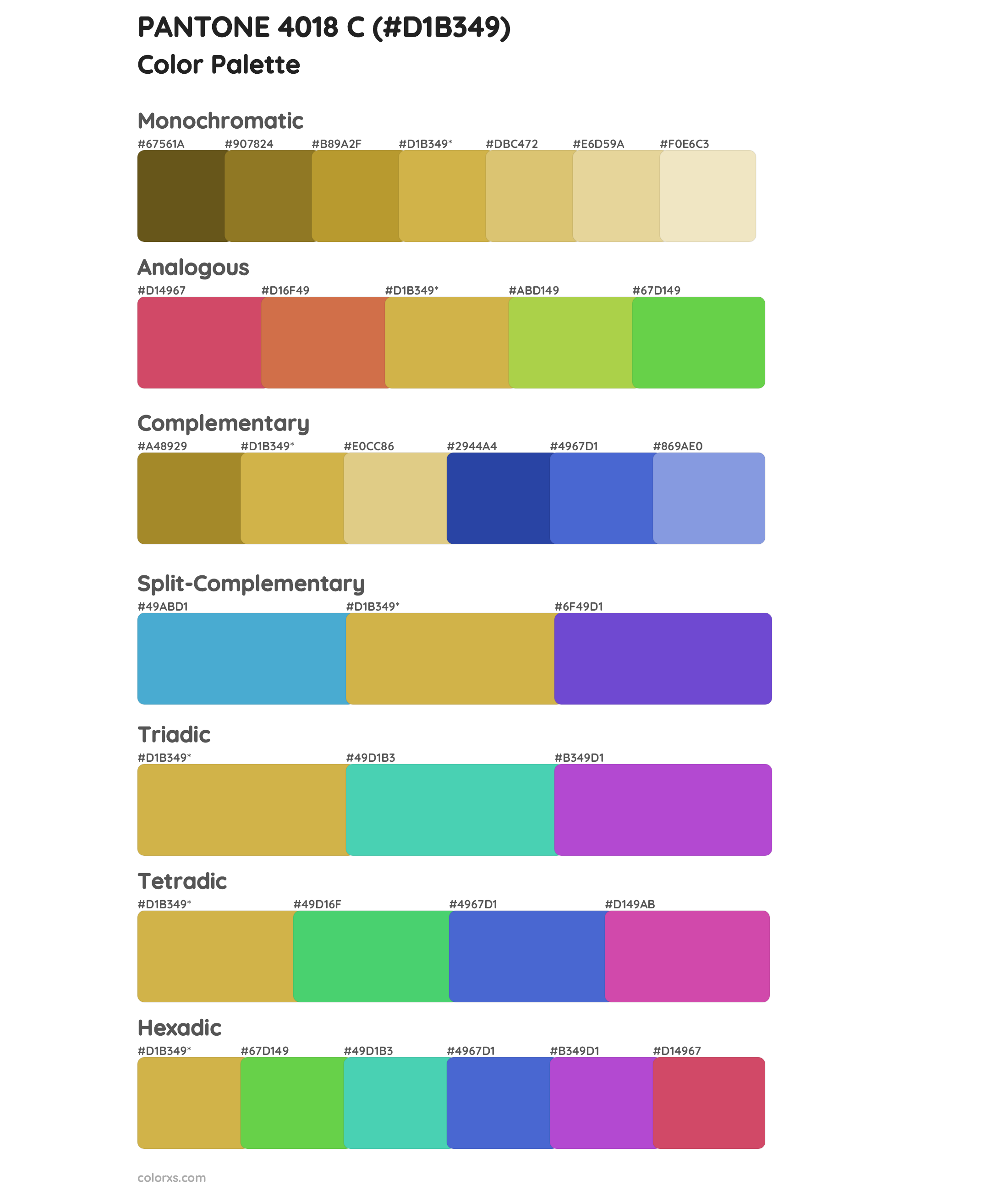 PANTONE 4018 C Color Scheme Palettes