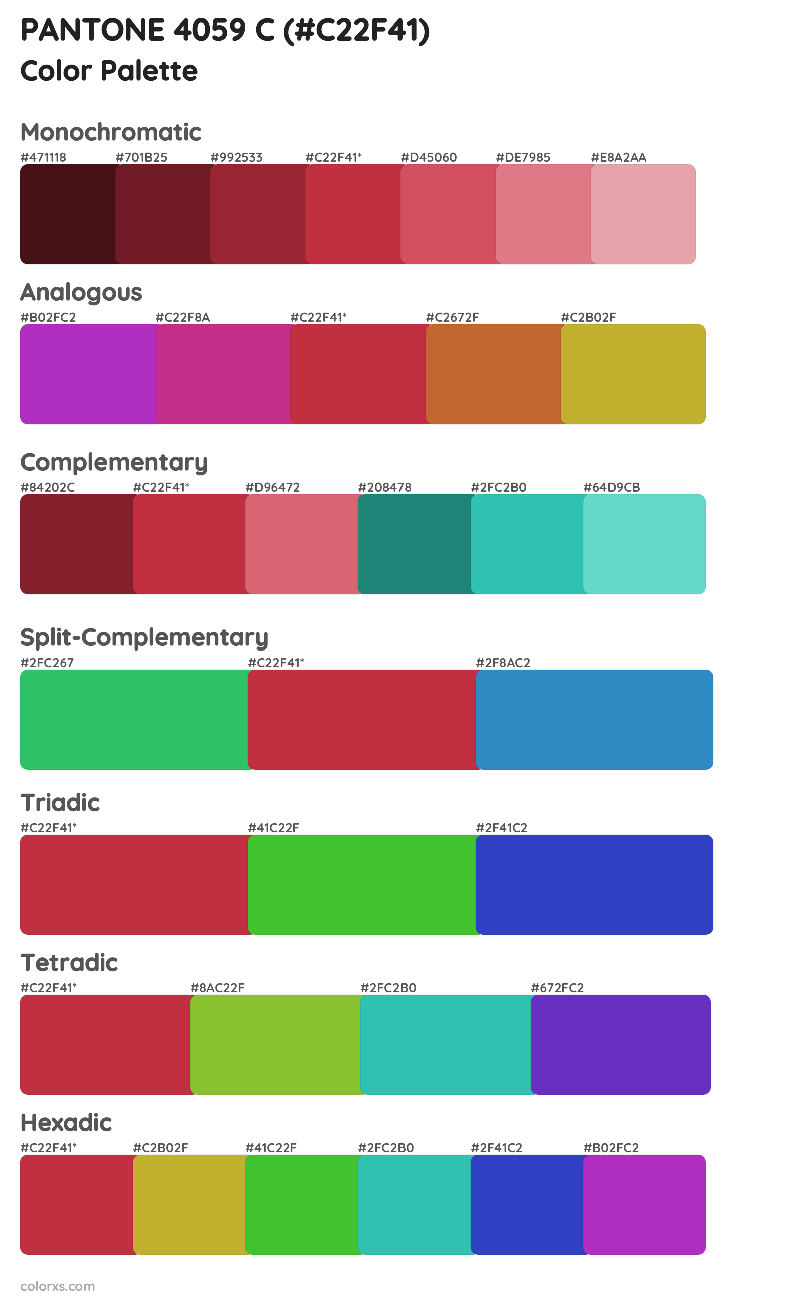 PANTONE 4059 C Color Scheme Palettes