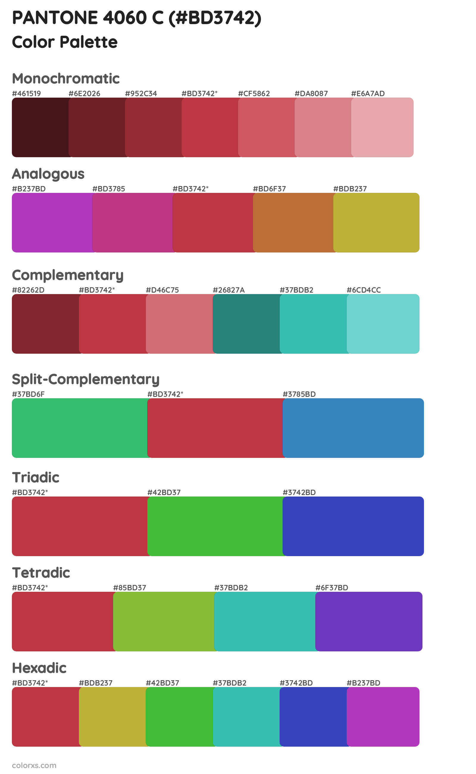 PANTONE 4060 C Color Scheme Palettes