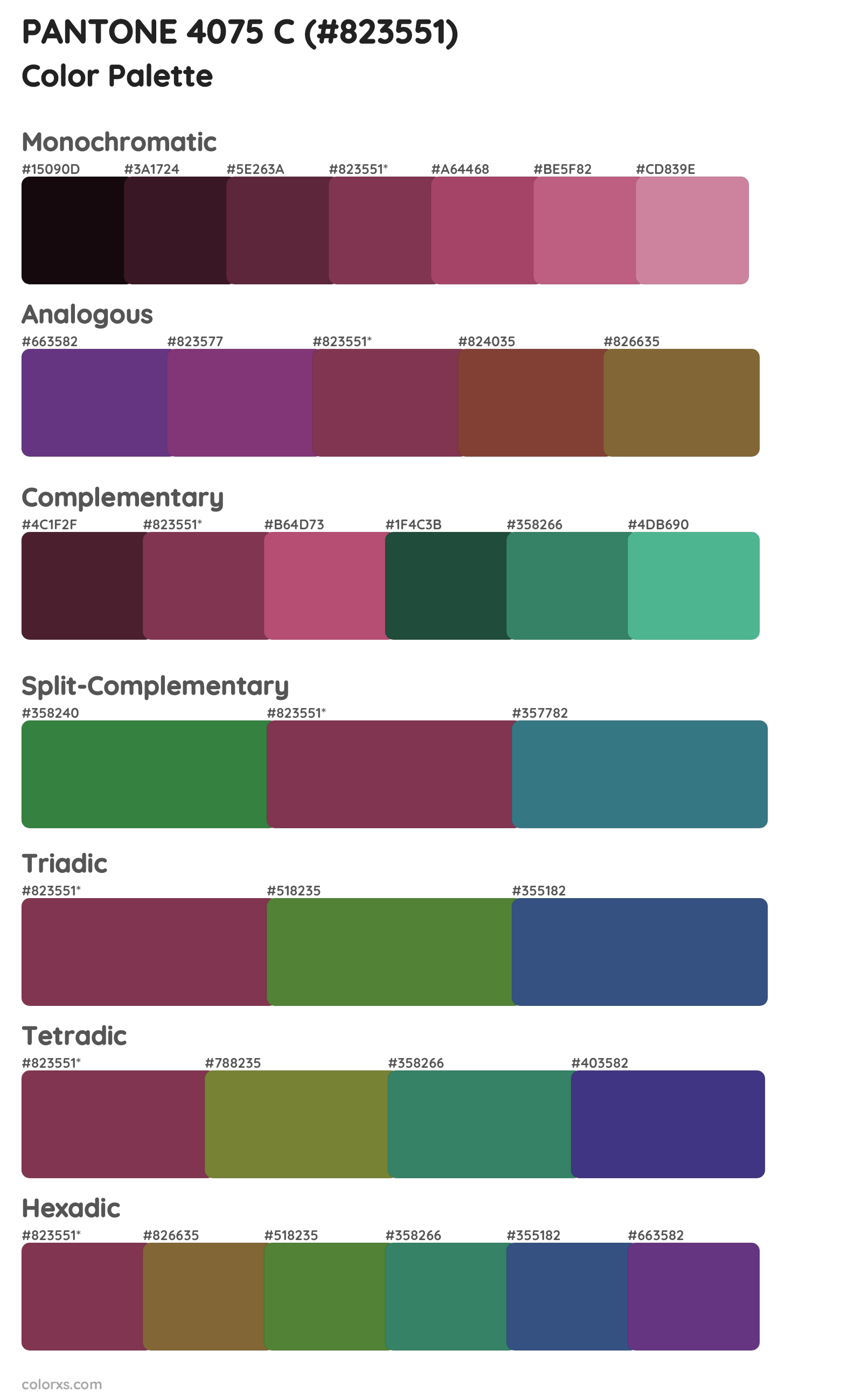 PANTONE 4075 C Color Scheme Palettes