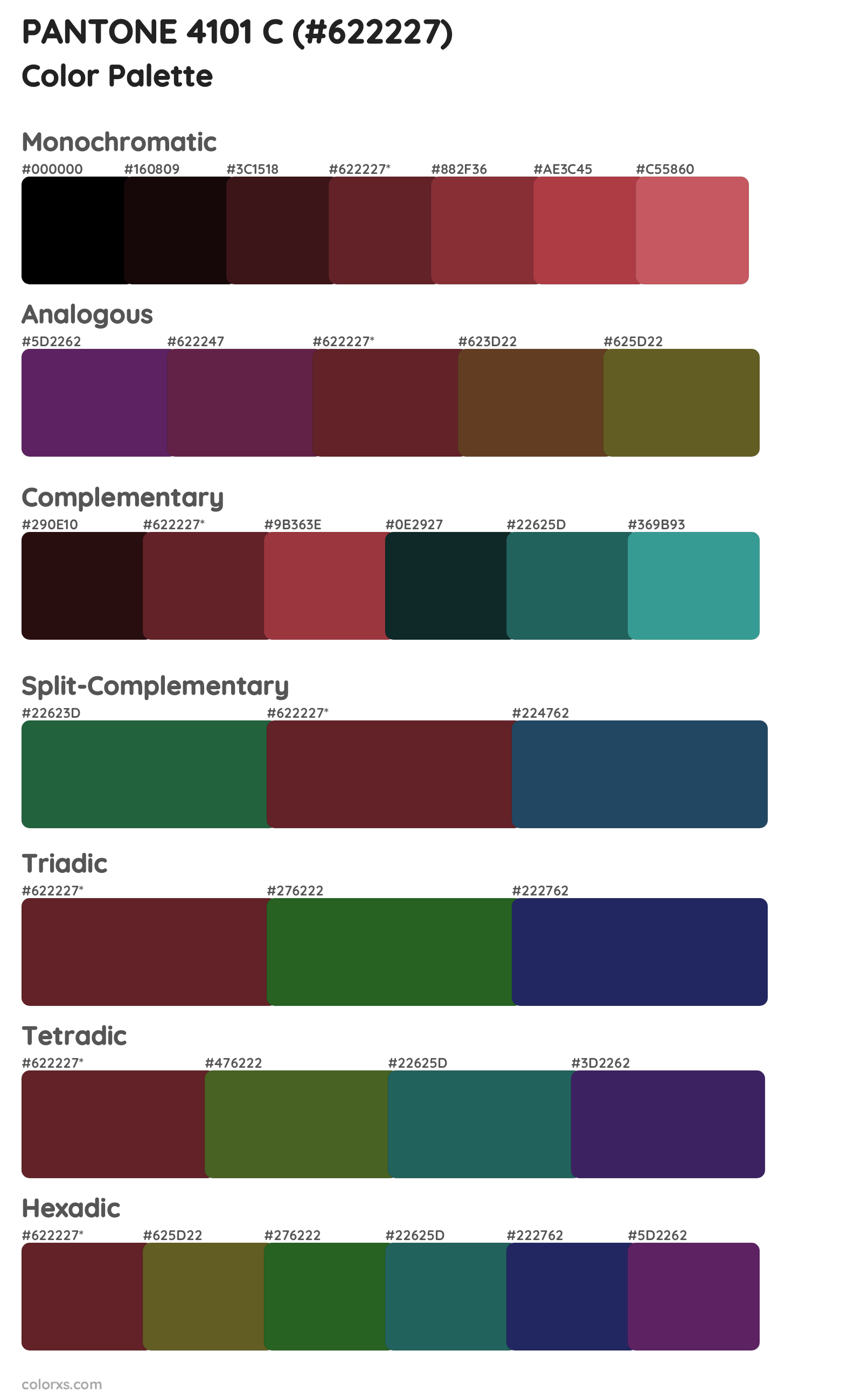PANTONE 4101 C Color Scheme Palettes
