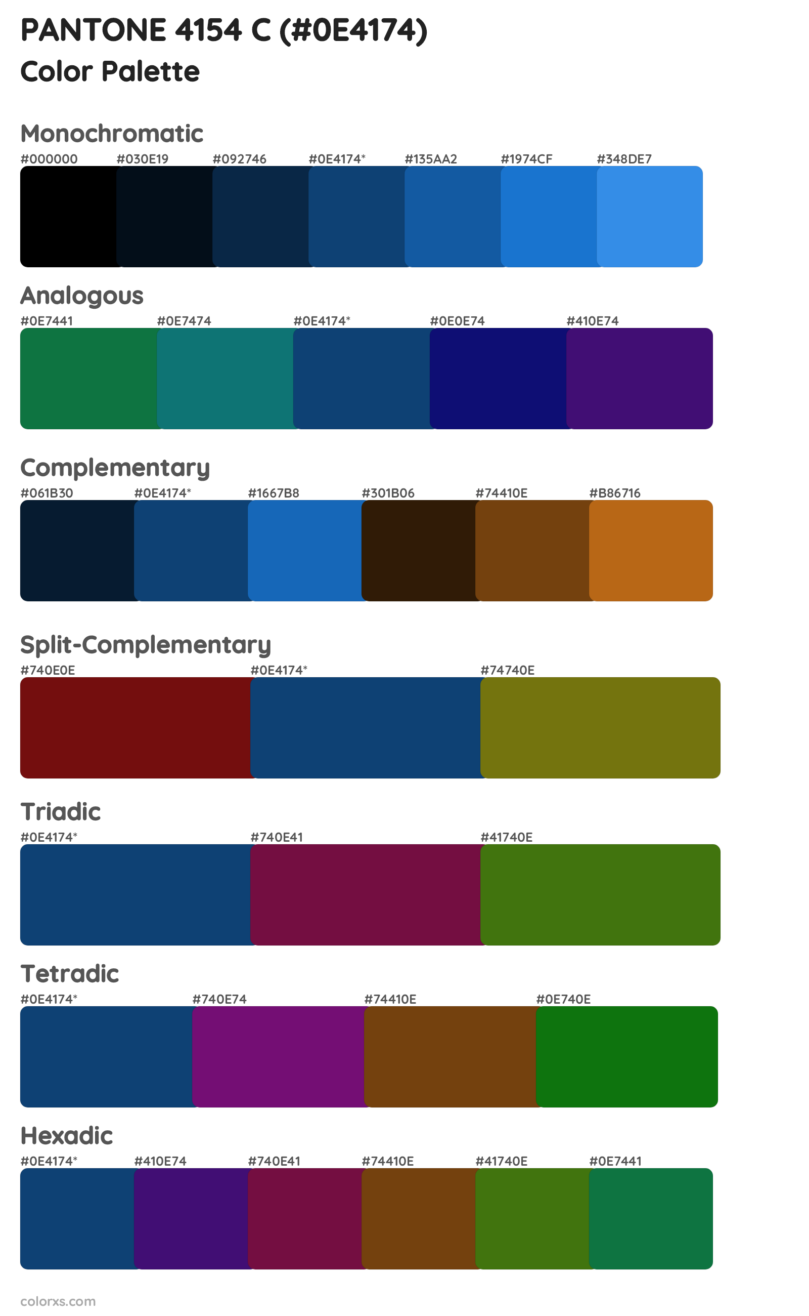 PANTONE 4154 C Color Scheme Palettes