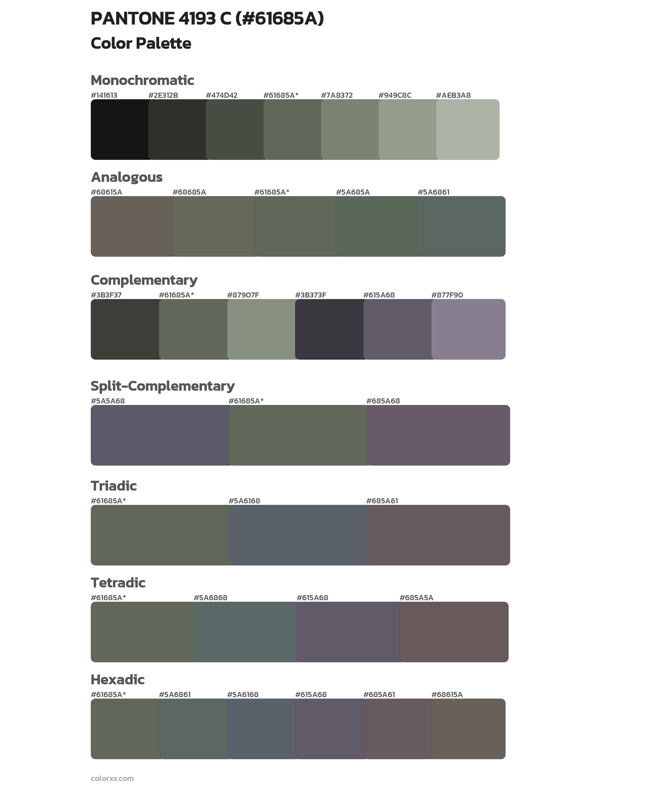 PANTONE 4193 C Color Scheme Palettes