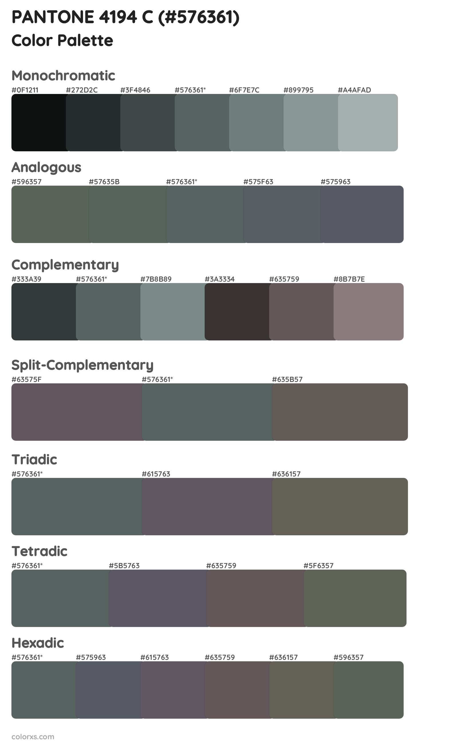 PANTONE 4194 C Color Scheme Palettes