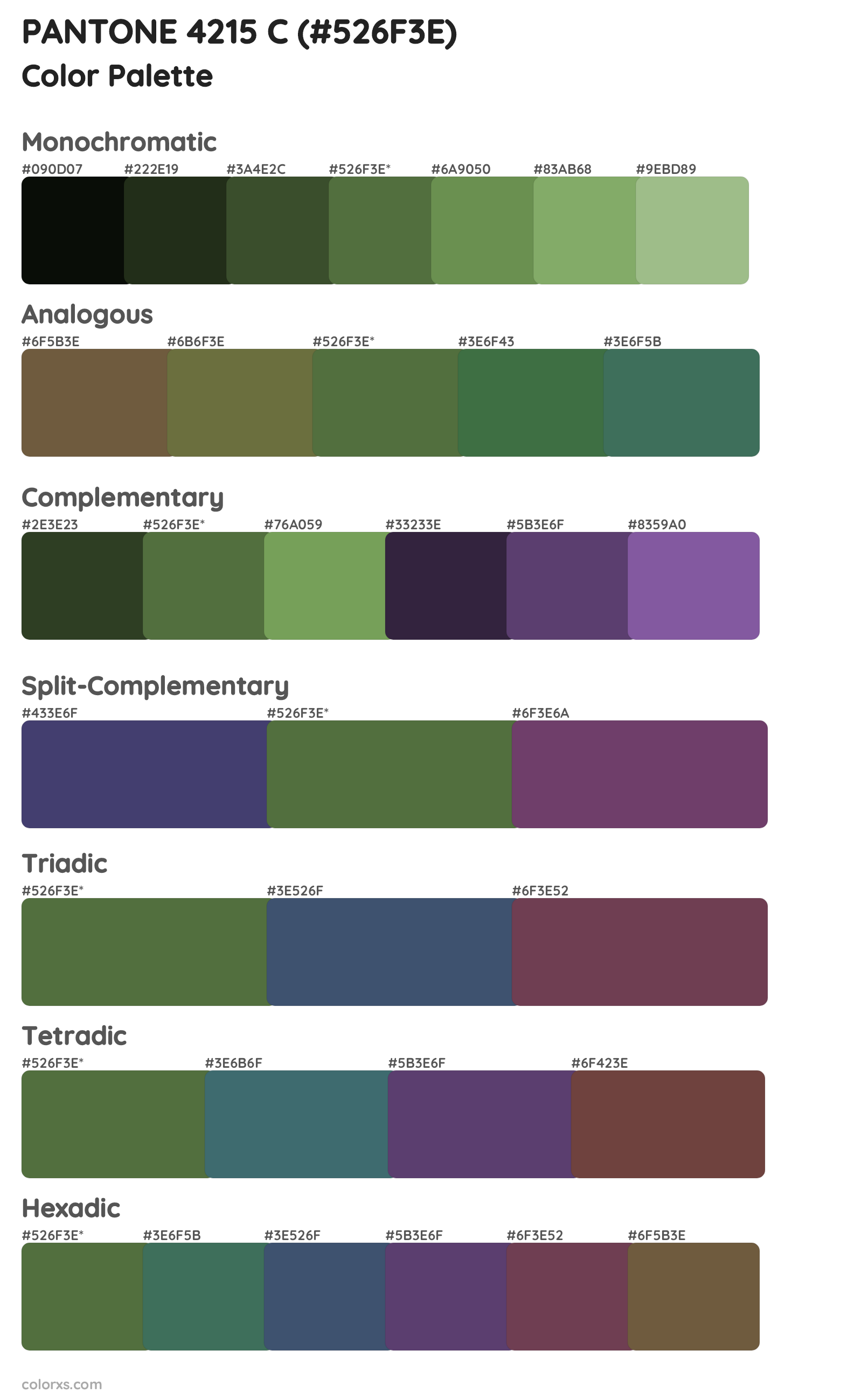 PANTONE 4215 C Color Scheme Palettes