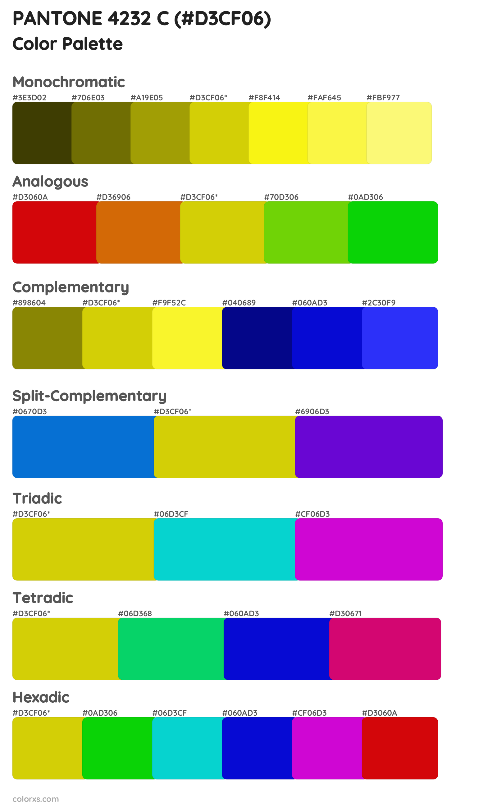 PANTONE 4232 C Color Scheme Palettes