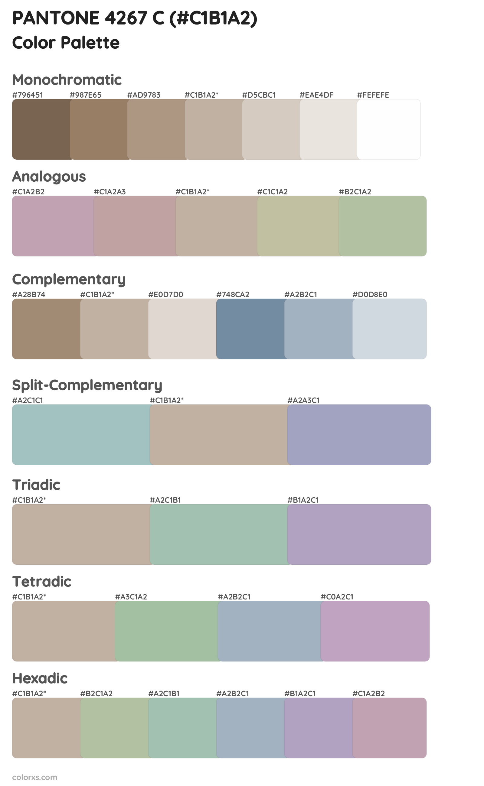 PANTONE 4267 C Color Scheme Palettes