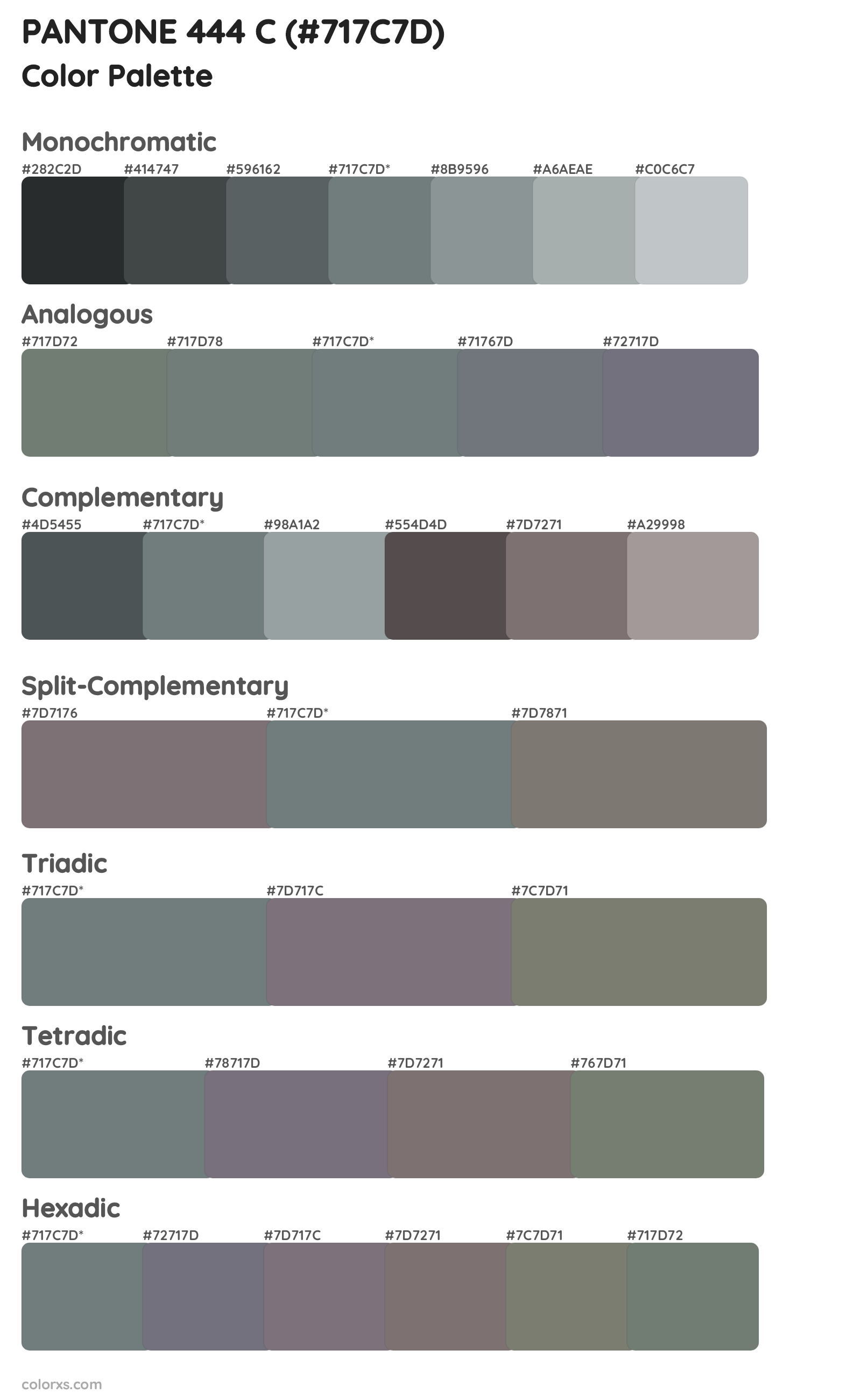 PANTONE 444 C Color Scheme Palettes