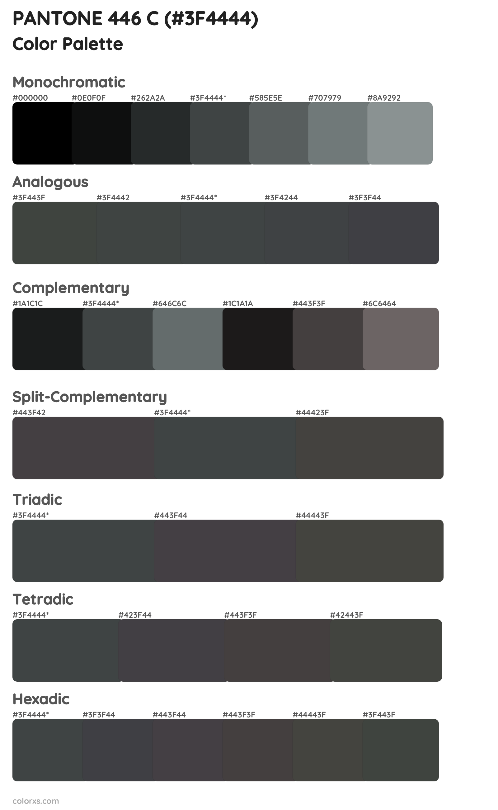 PANTONE 446 C Color Scheme Palettes