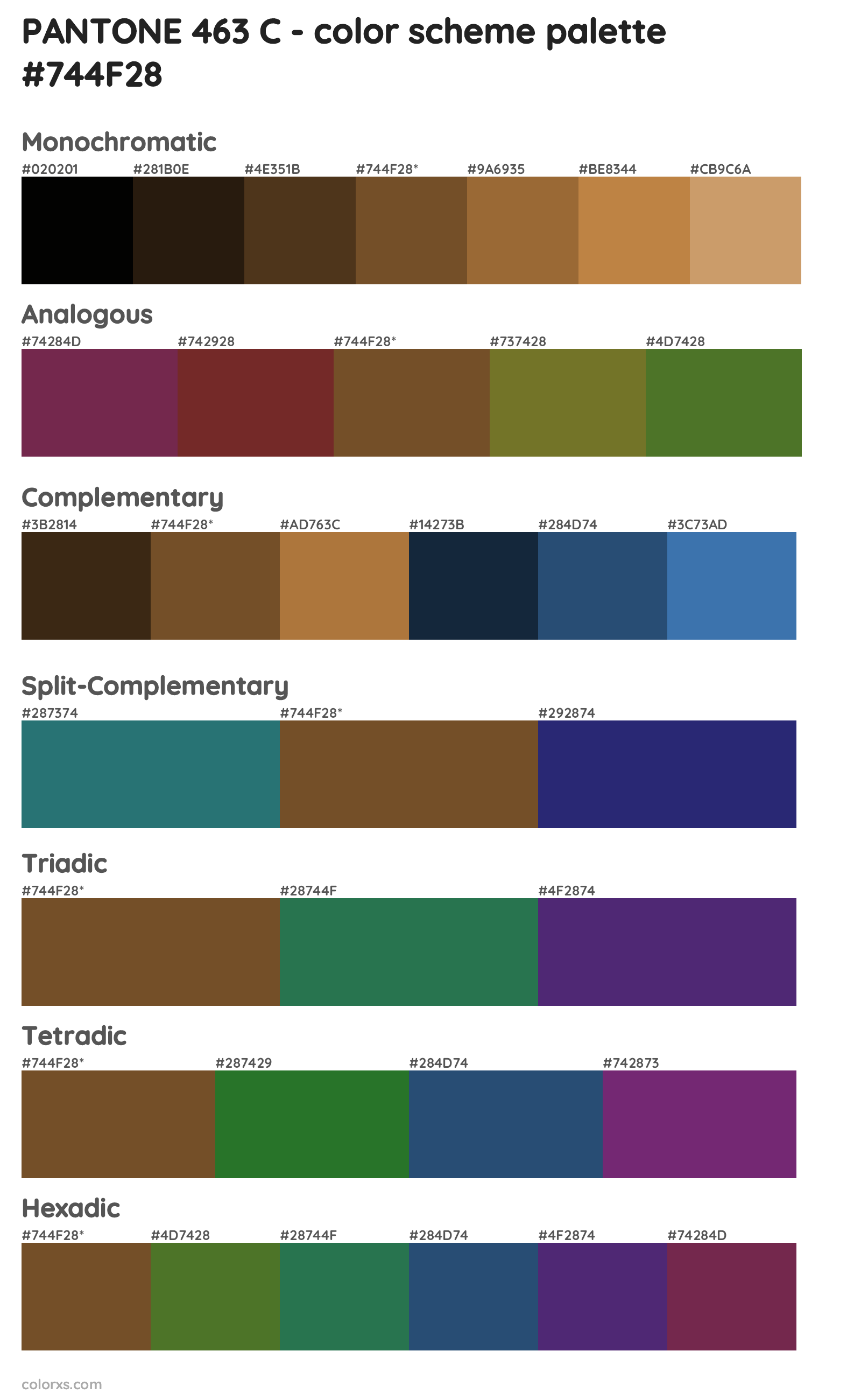 PANTONE 463 C Color Scheme Palettes