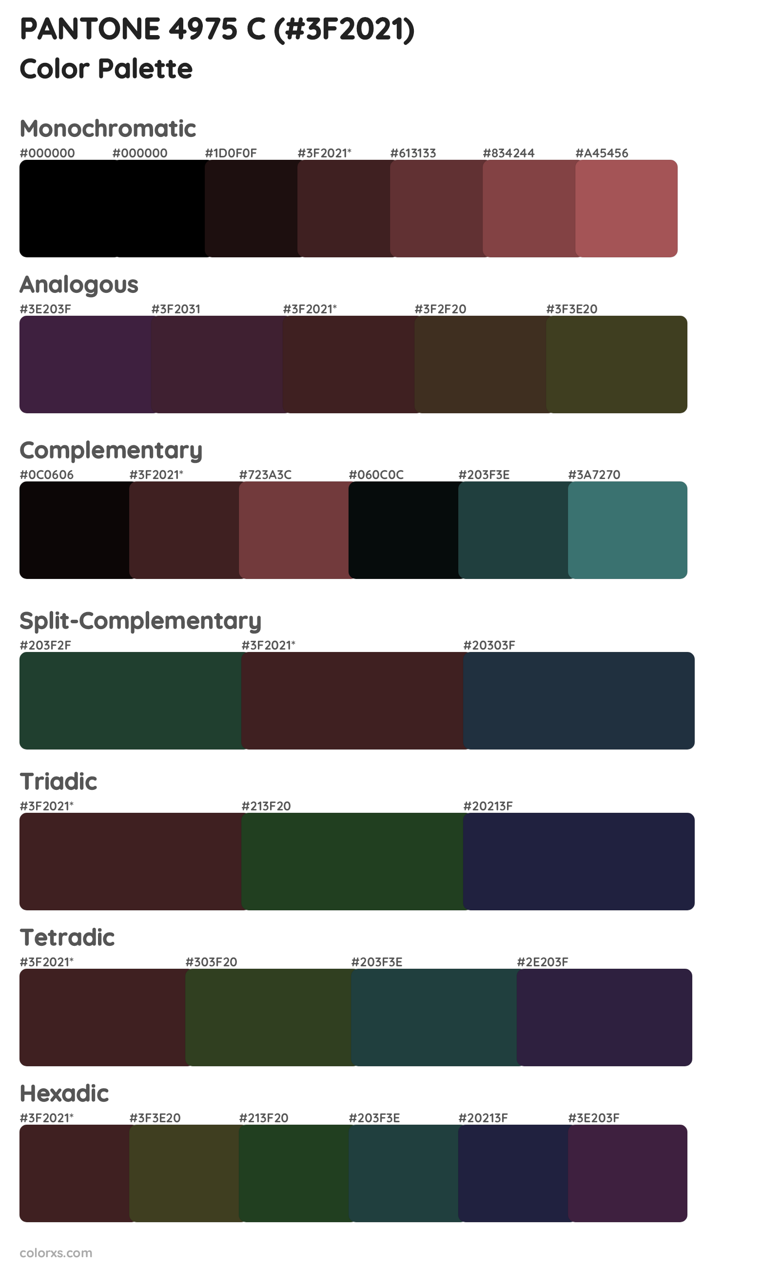 PANTONE 4975 C Color Scheme Palettes