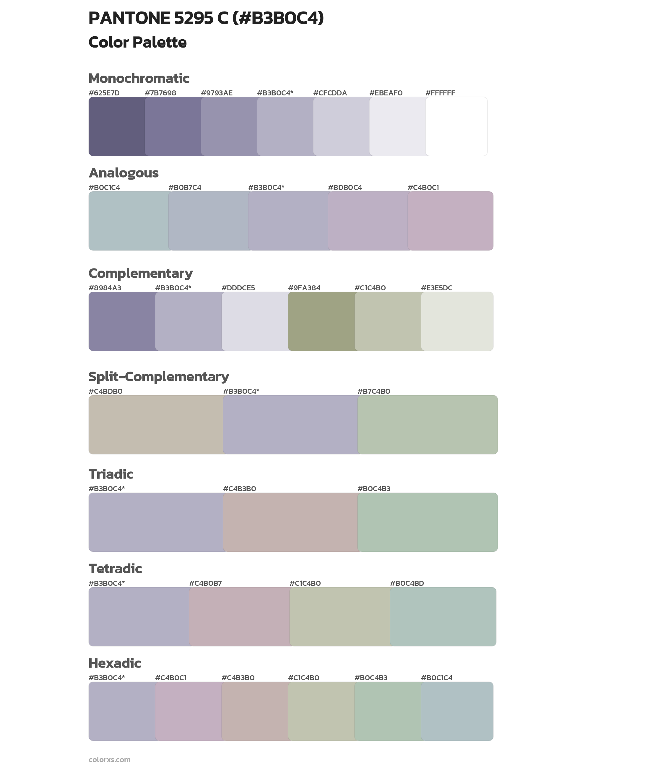 PANTONE 5295 C Color Scheme Palettes