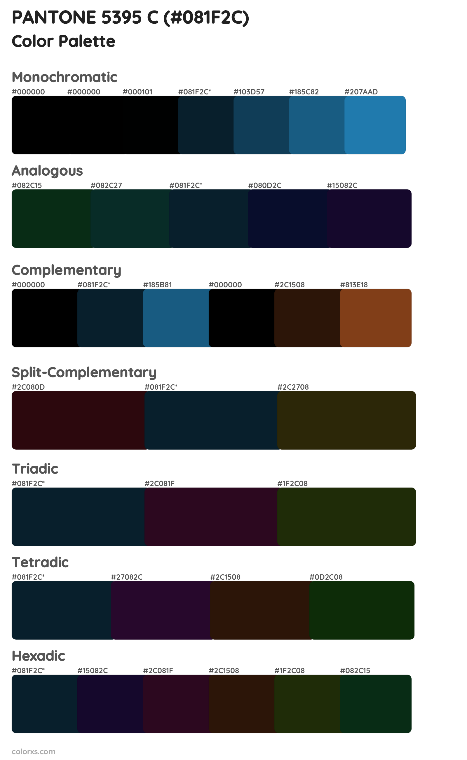 PANTONE 5395 C Color Scheme Palettes