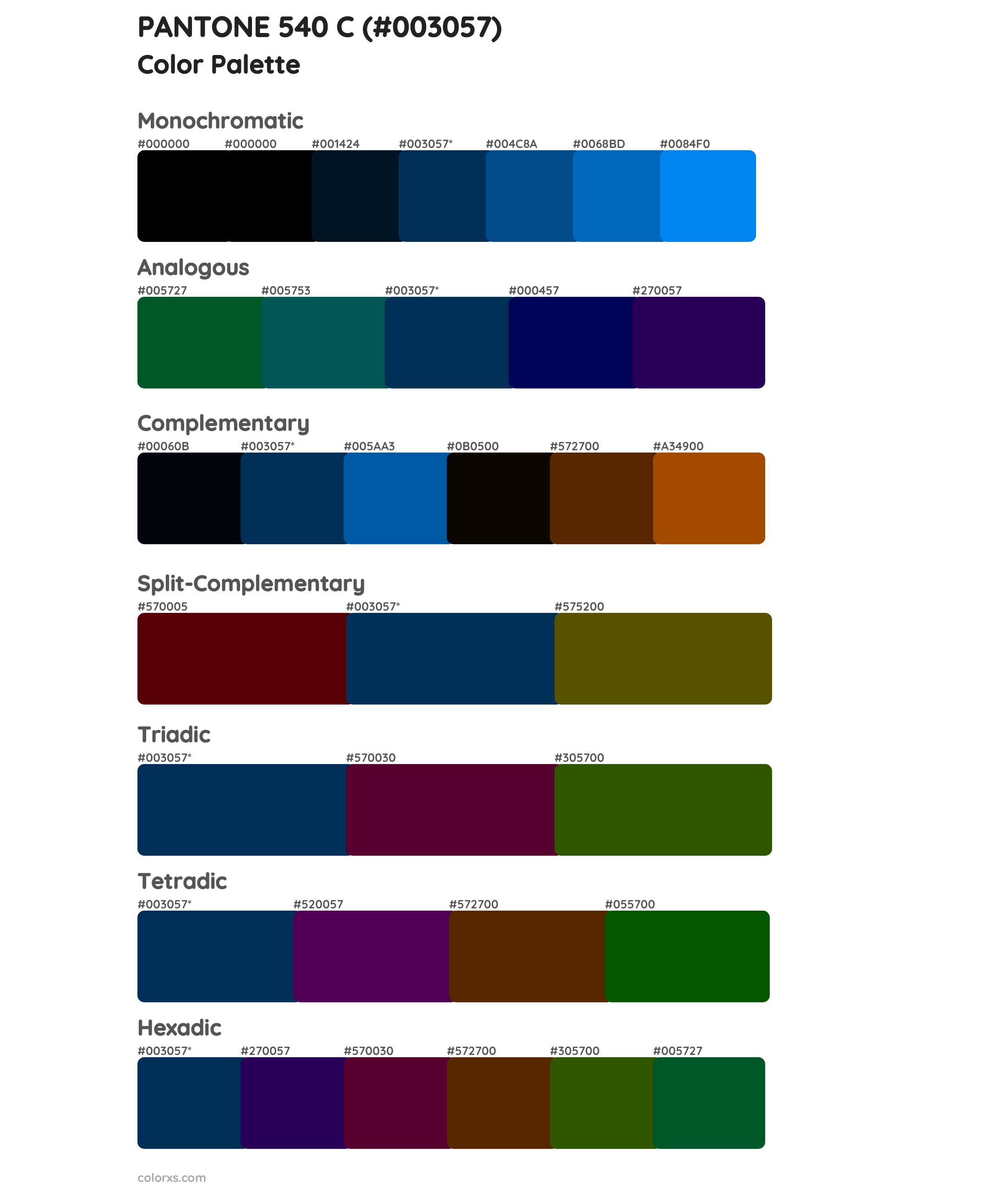 PANTONE 540 C Color Scheme Palettes