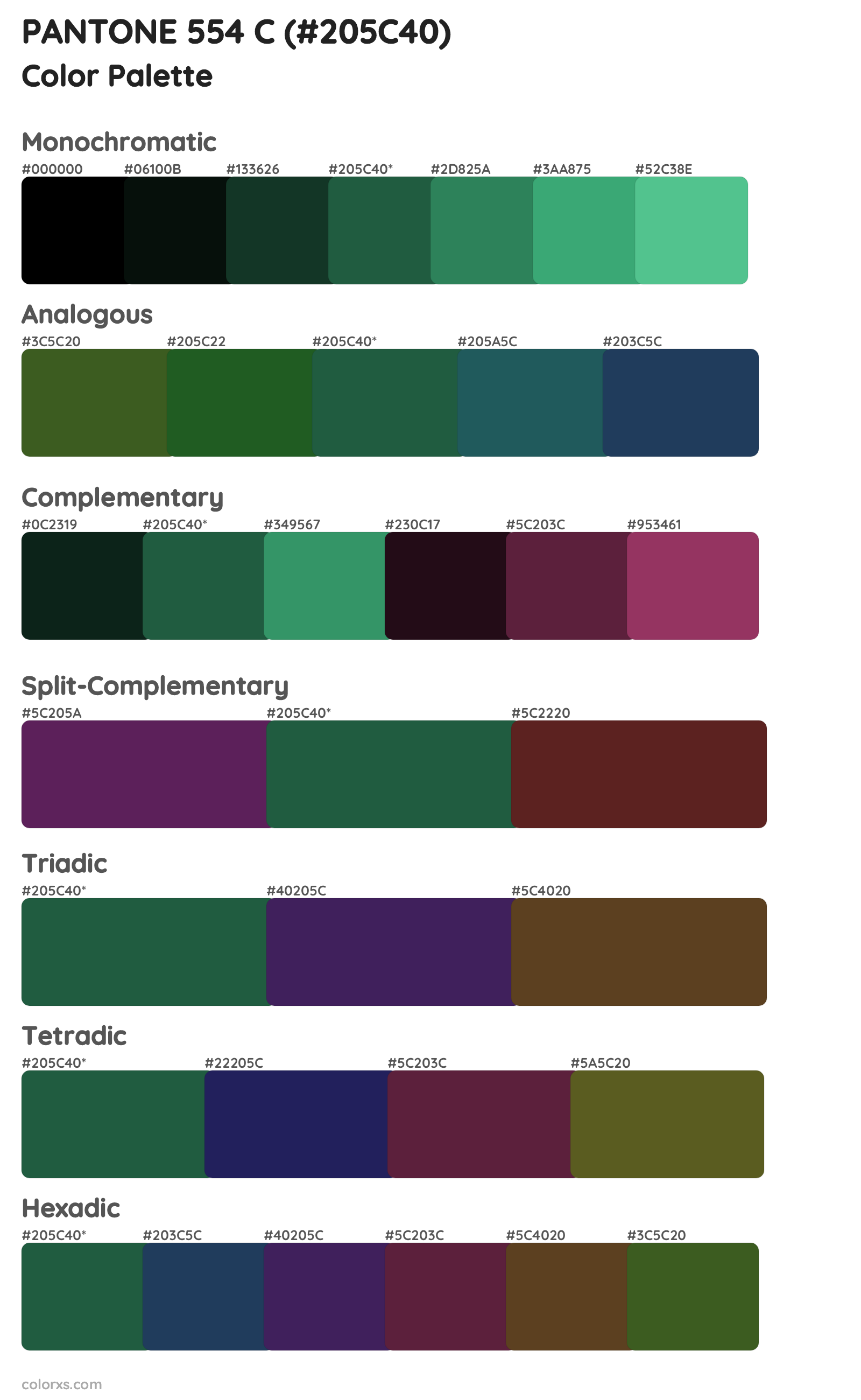 PANTONE 554 C Color Scheme Palettes