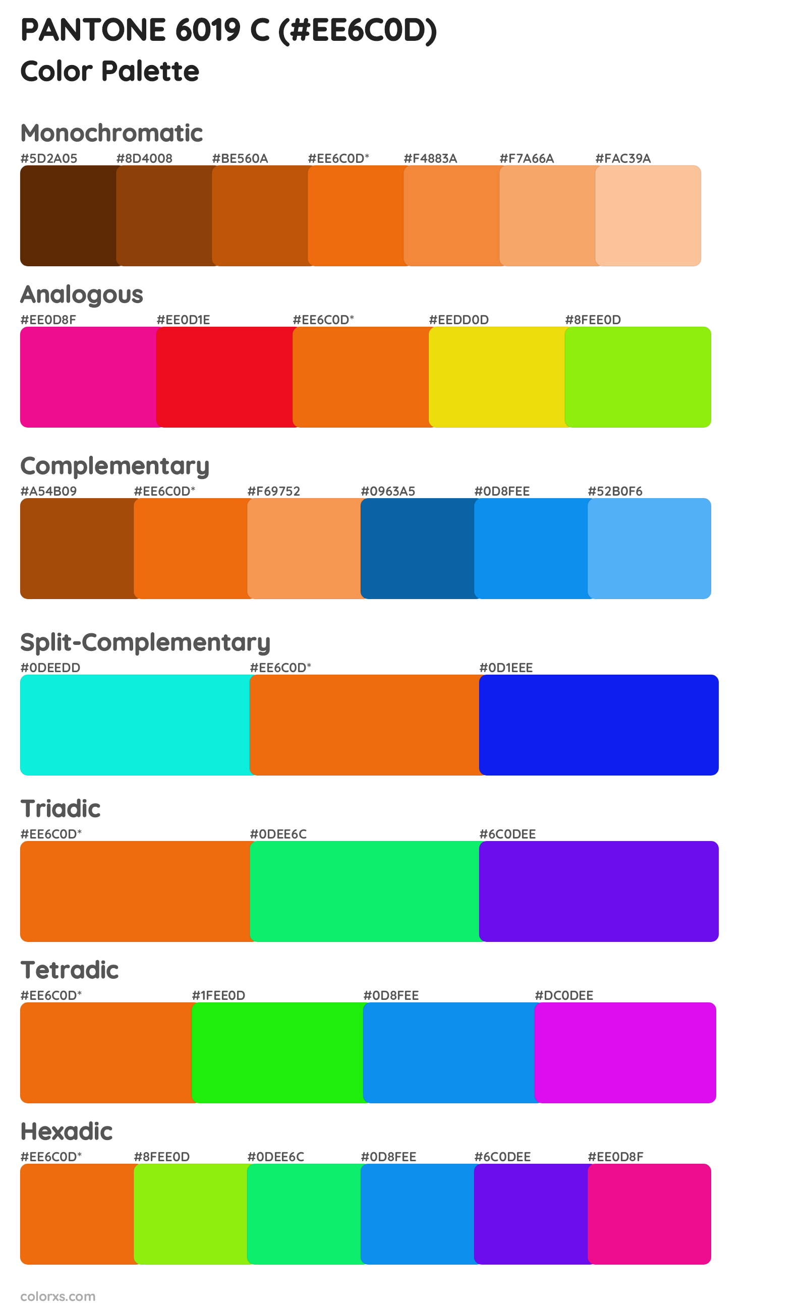 PANTONE 6019 C Color Scheme Palettes