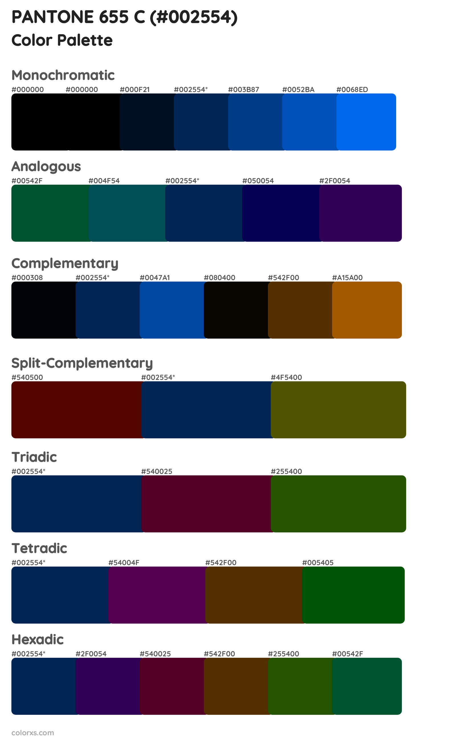 PANTONE 655 C Color Scheme Palettes