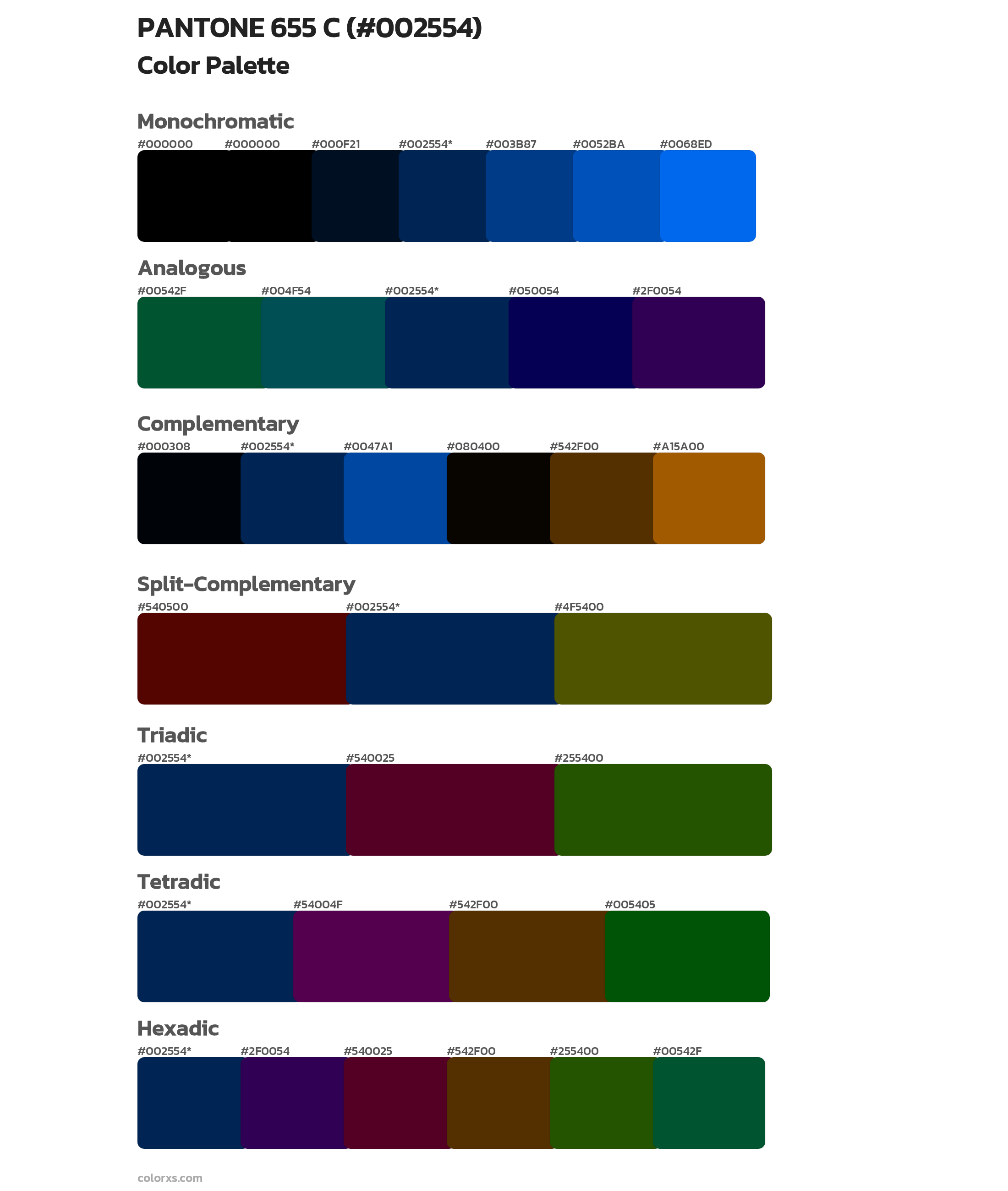 PANTONE 655 C Color Scheme Palettes