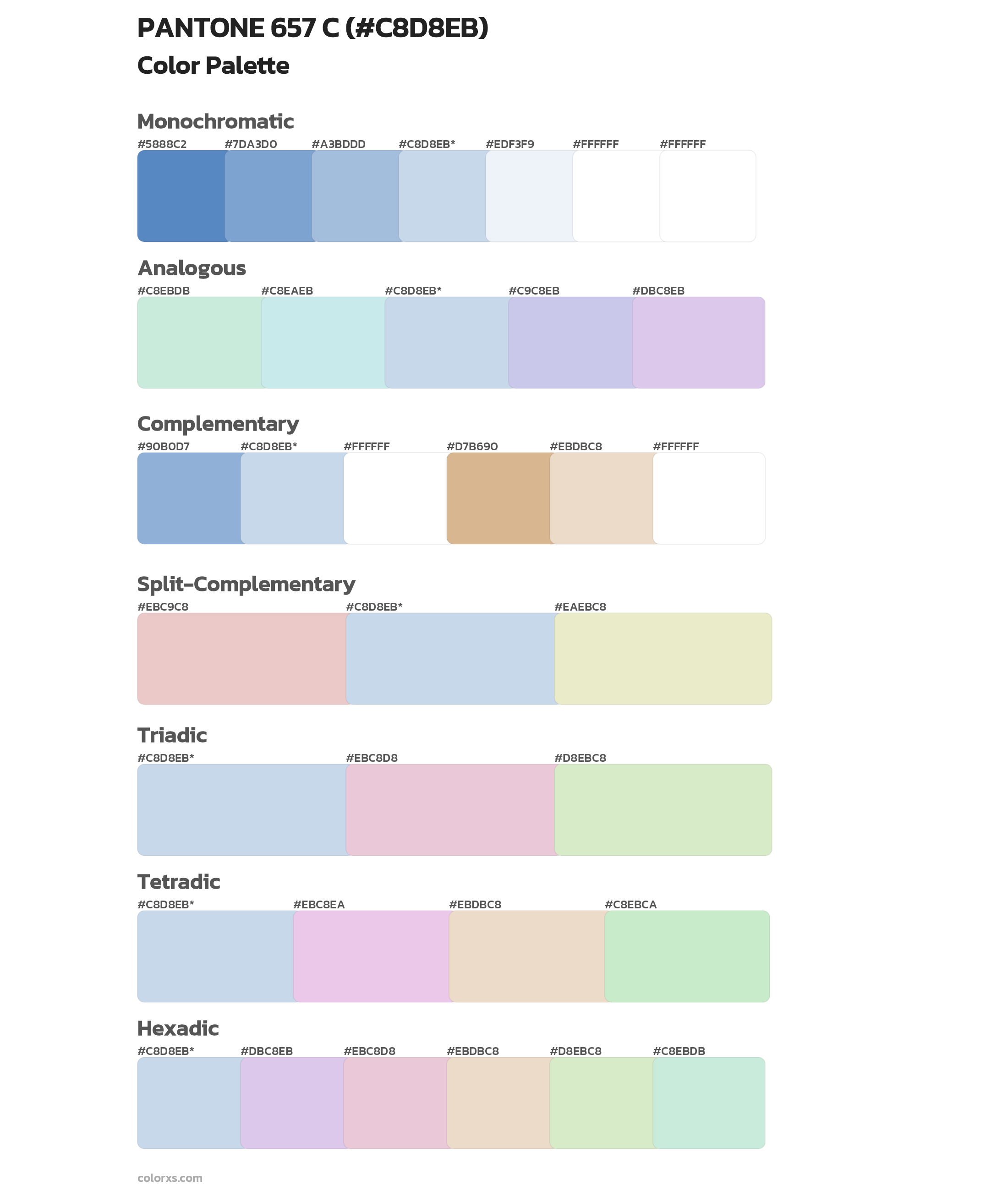 PANTONE 657 C Color Scheme Palettes