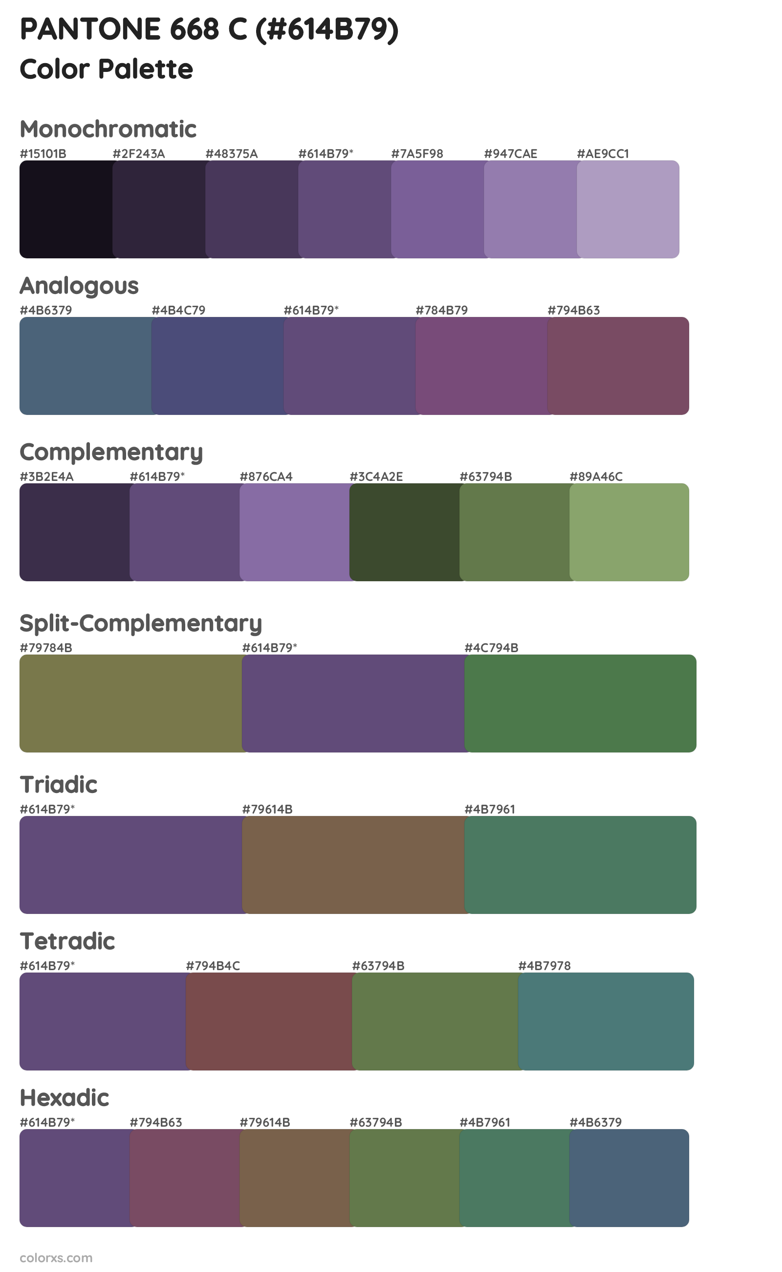 PANTONE 668 C Color Scheme Palettes