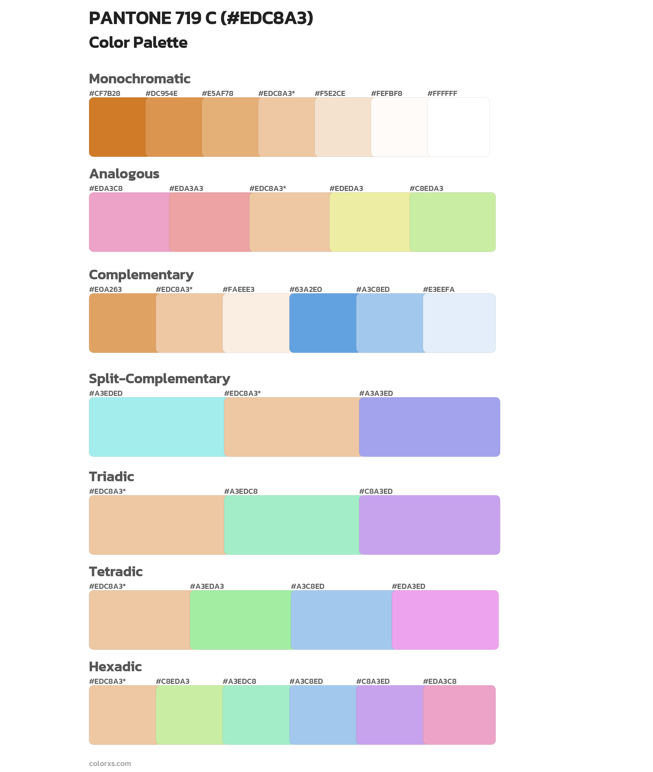 PANTONE 719 C Color Scheme Palettes