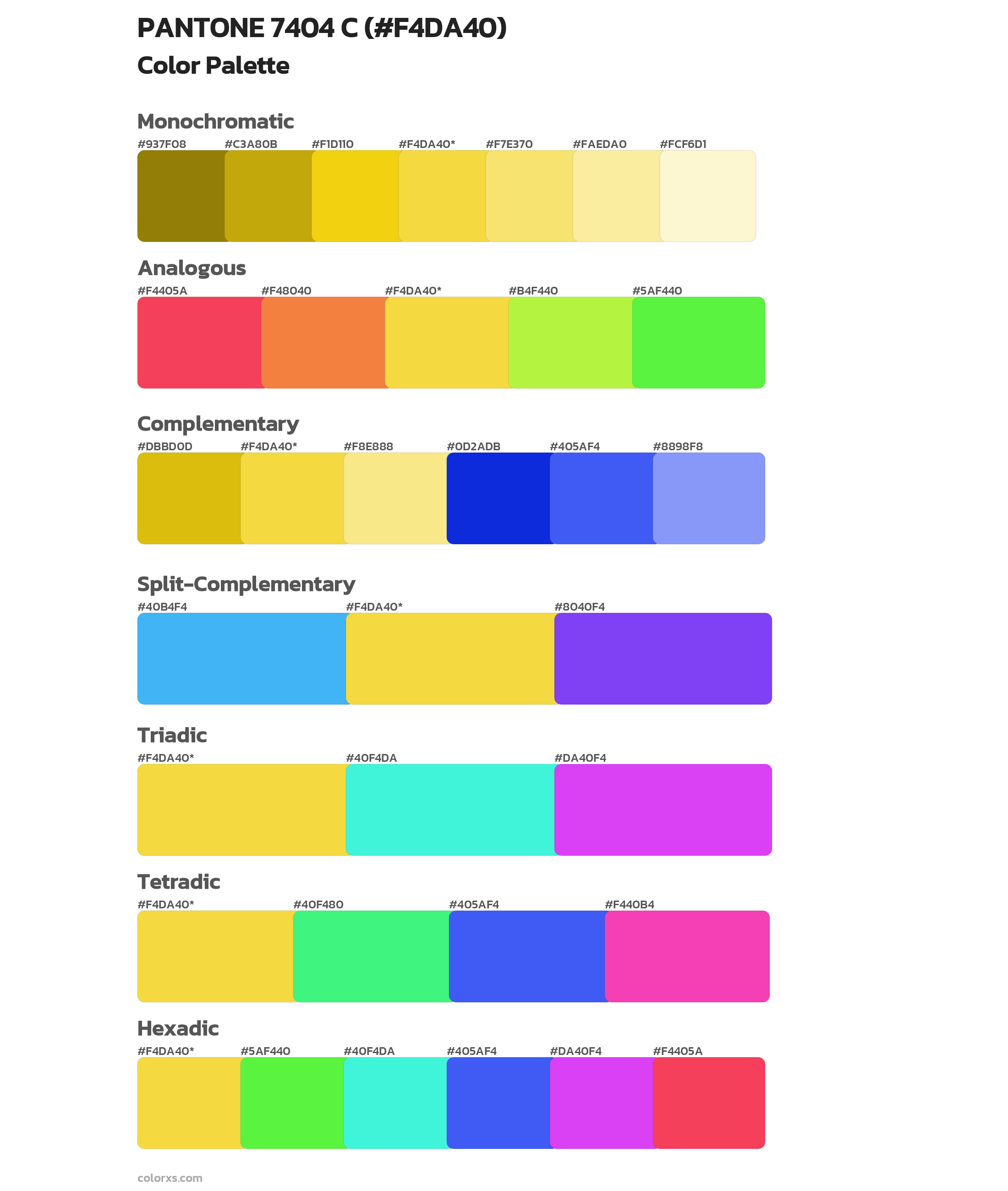 PANTONE 7404 C Color Scheme Palettes