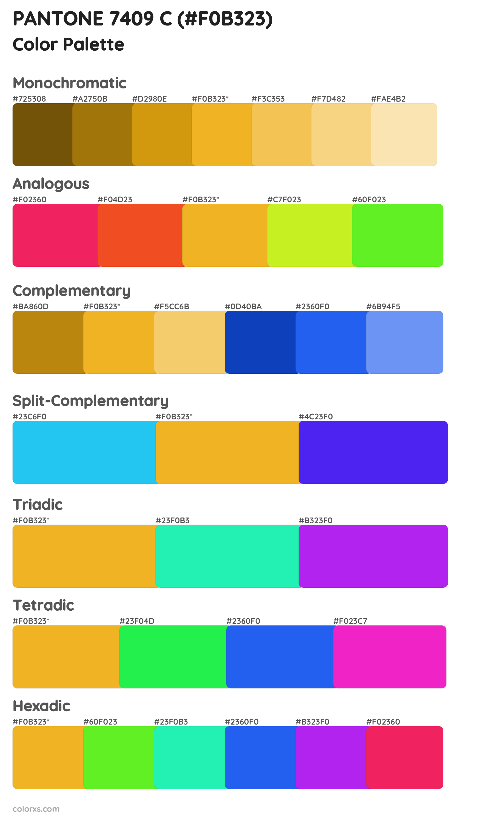 PANTONE 7409 C Color Scheme Palettes