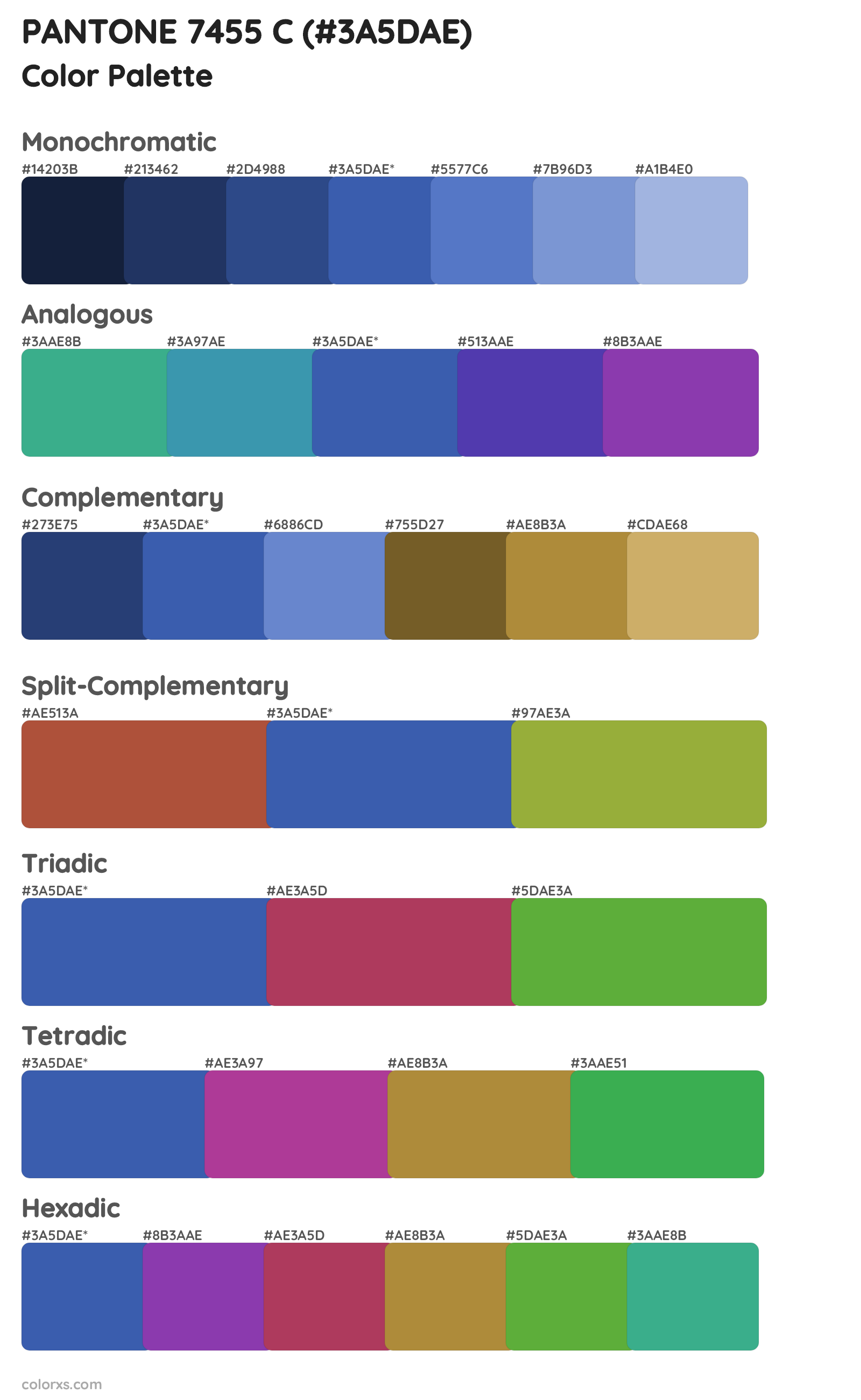 PANTONE 7455 C Color Scheme Palettes
