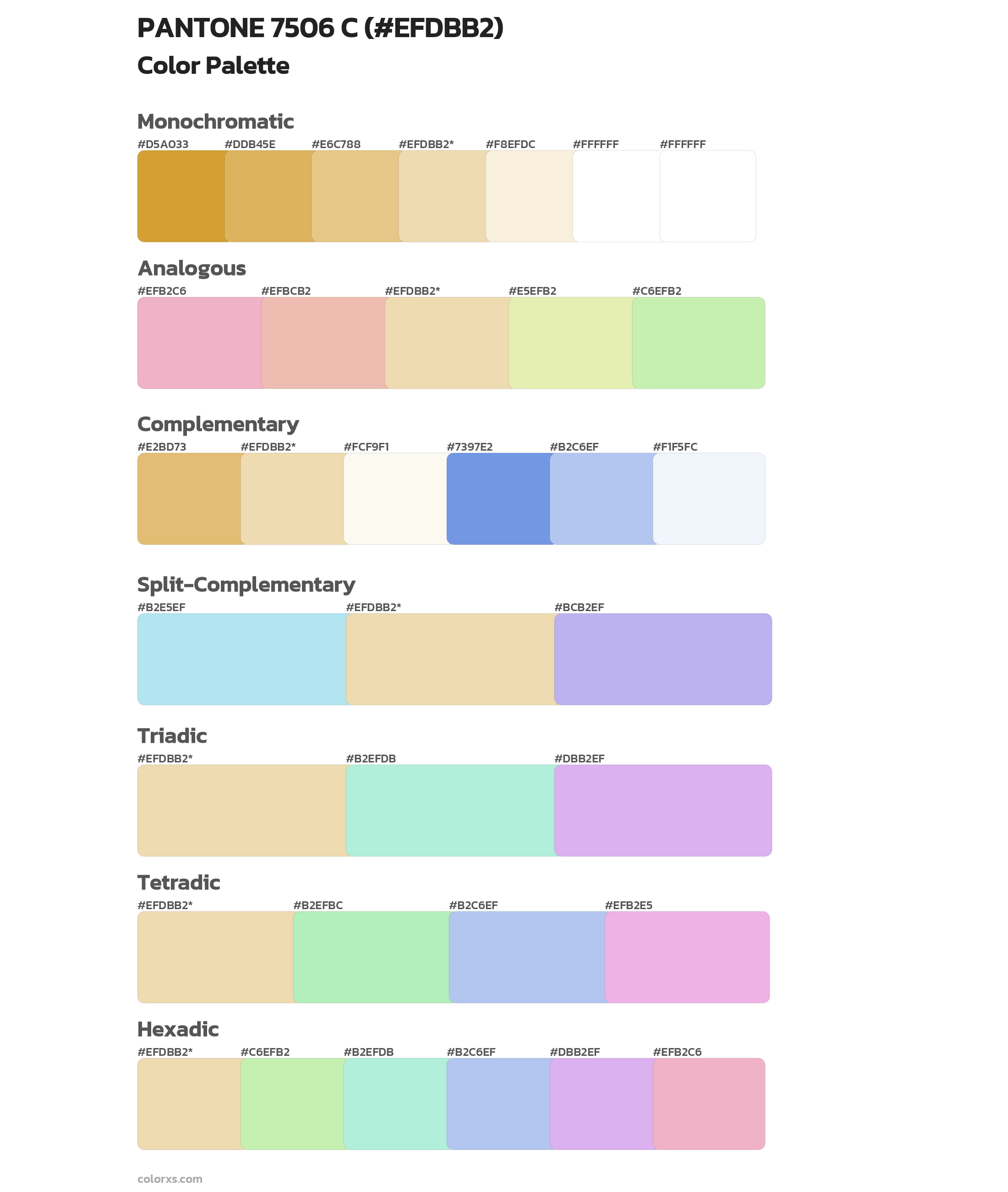 PANTONE 7506 C Color Scheme Palettes