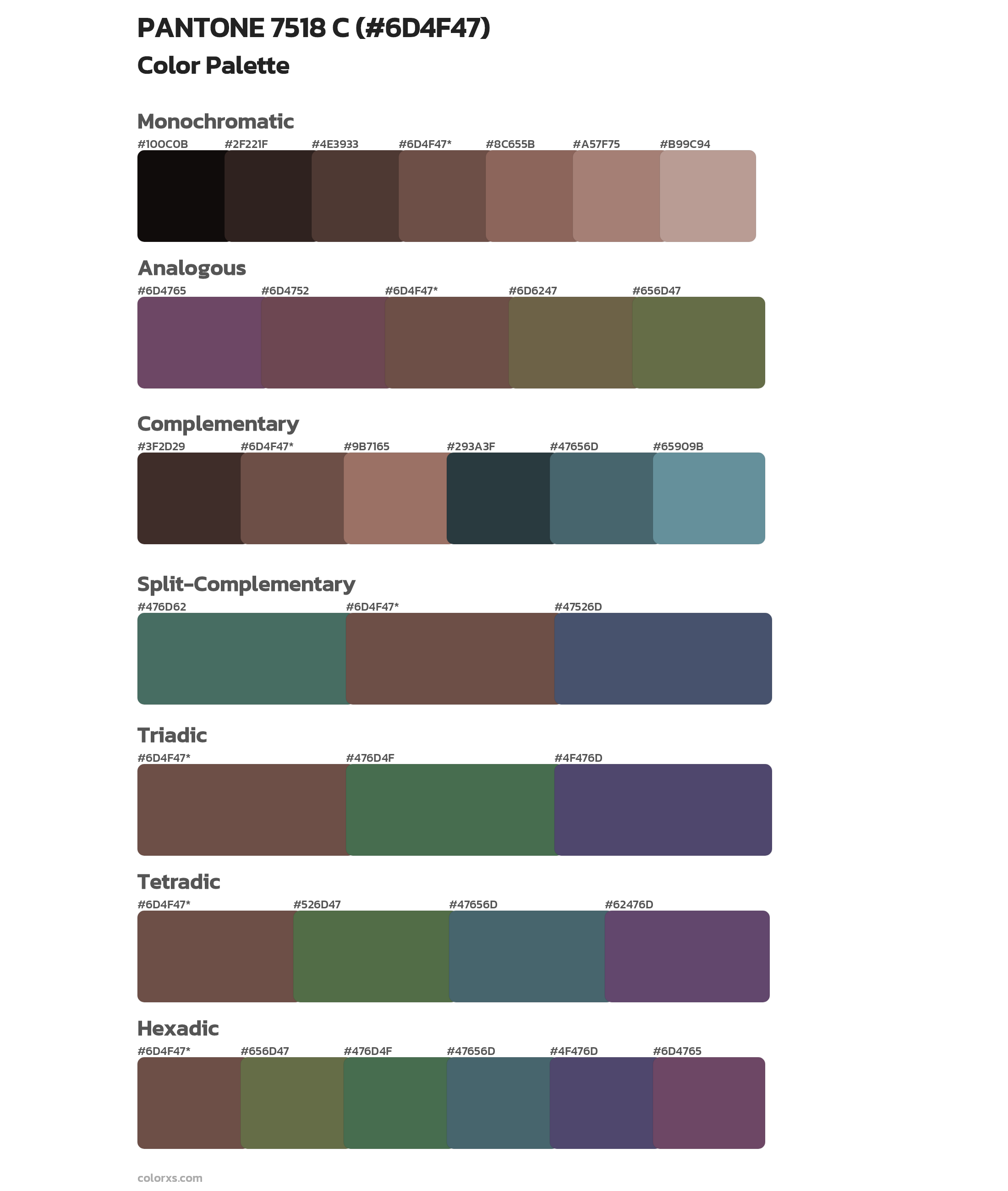 PANTONE 7518 C Color Scheme Palettes