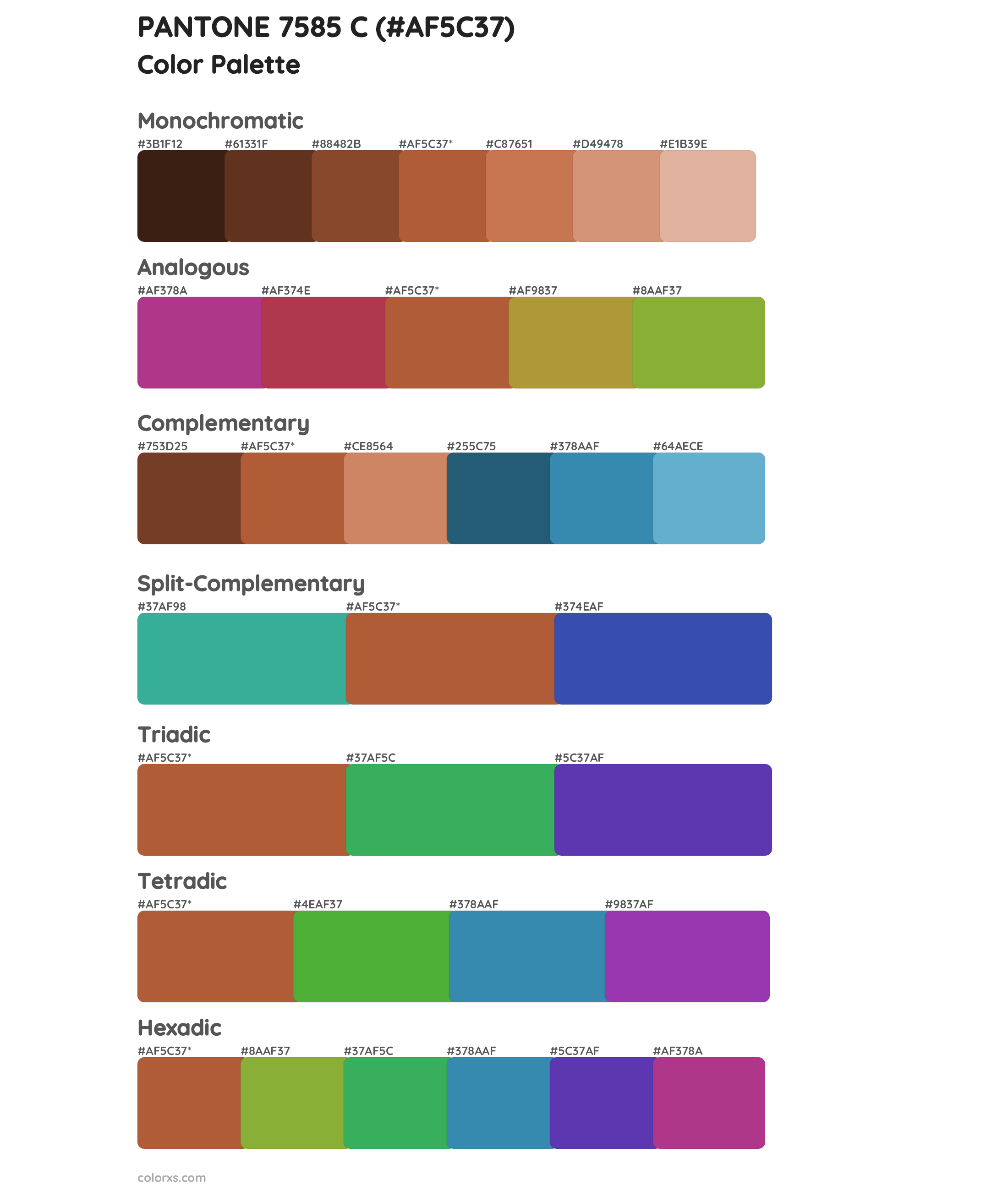 PANTONE 7585 C Color Scheme Palettes