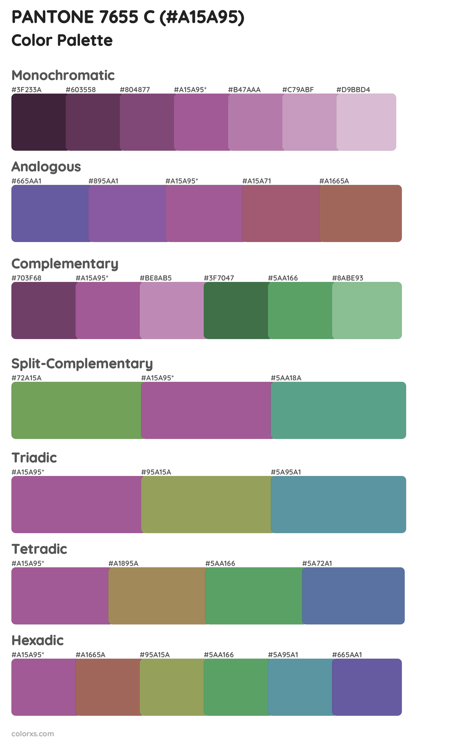 PANTONE 7655 C Color Scheme Palettes