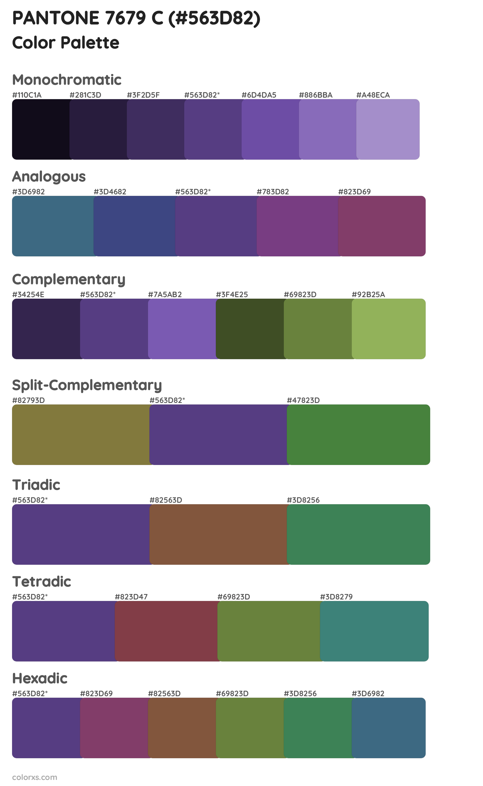 PANTONE 7679 C Color Scheme Palettes