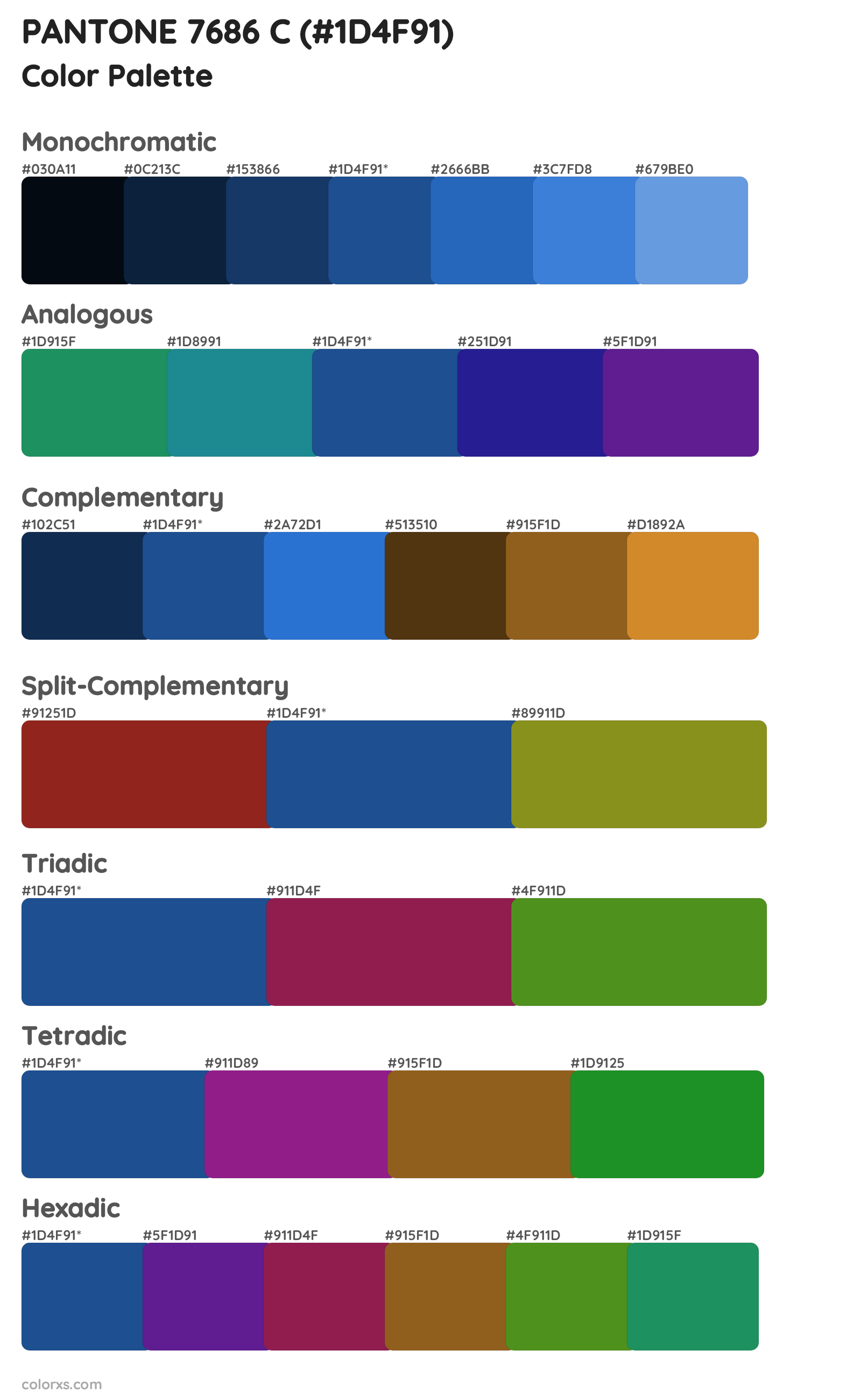 PANTONE 7686 C Color Scheme Palettes