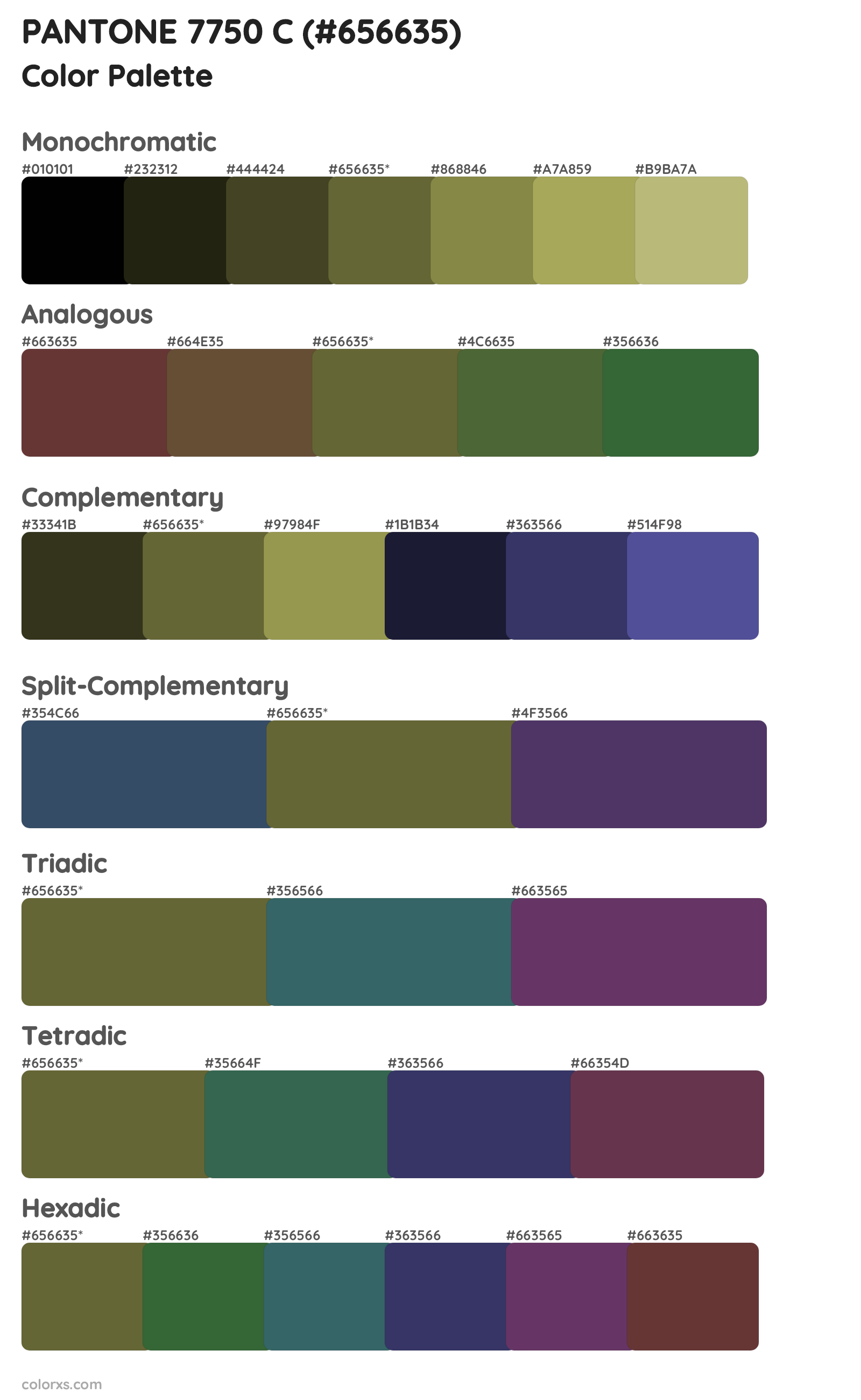 PANTONE 7750 C Color Scheme Palettes