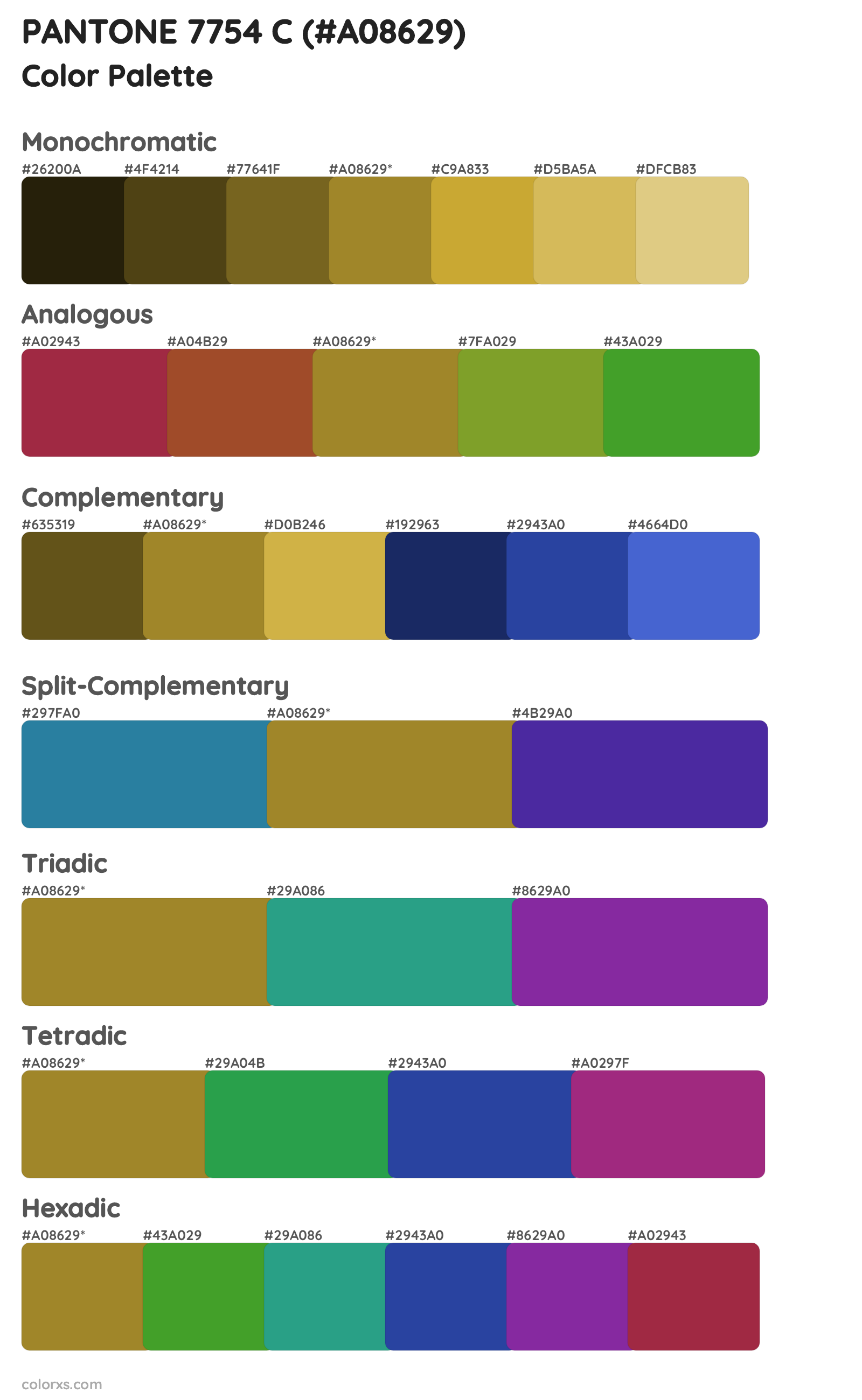 PANTONE 7754 C Color Scheme Palettes