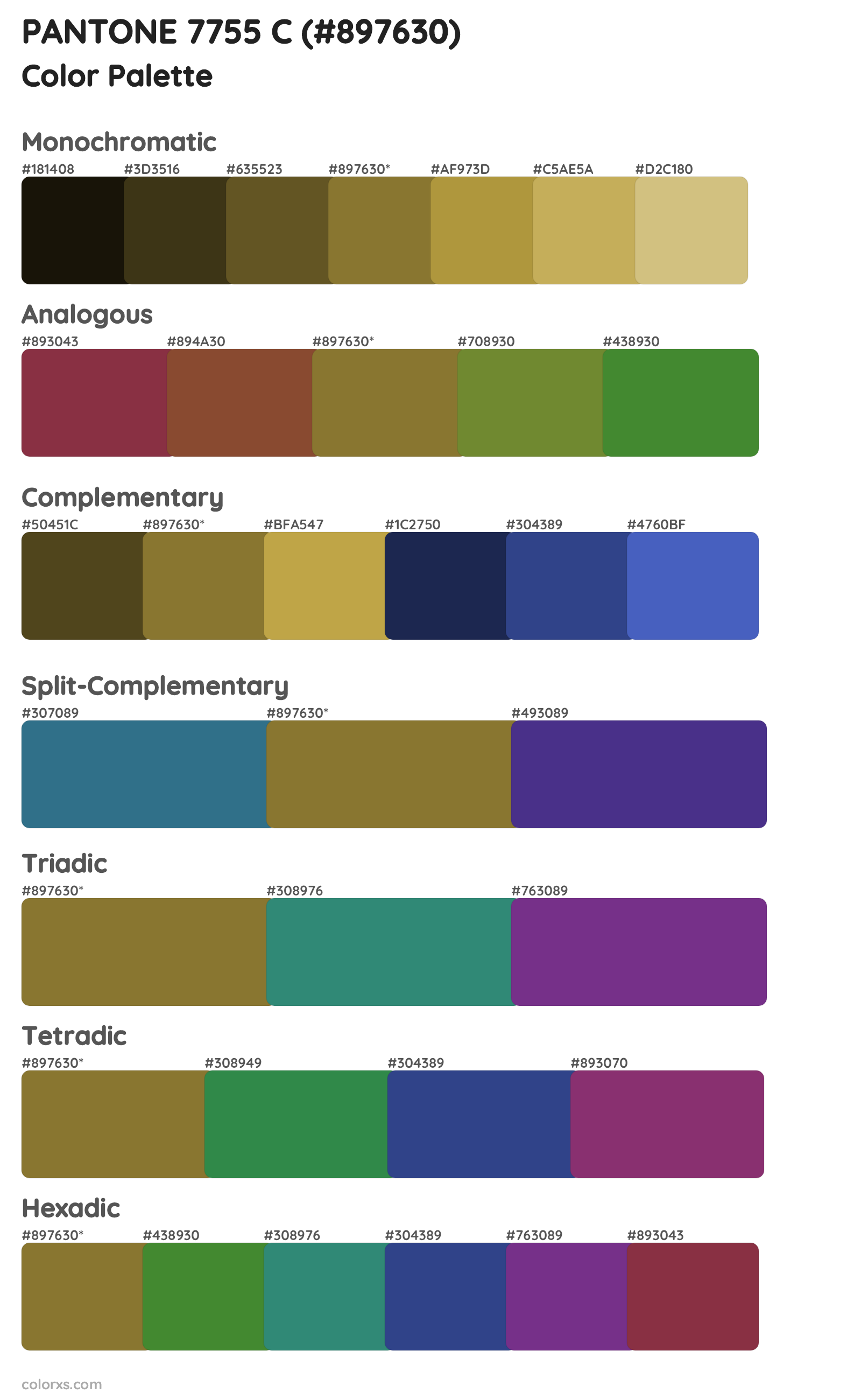 PANTONE 7755 C Color Scheme Palettes
